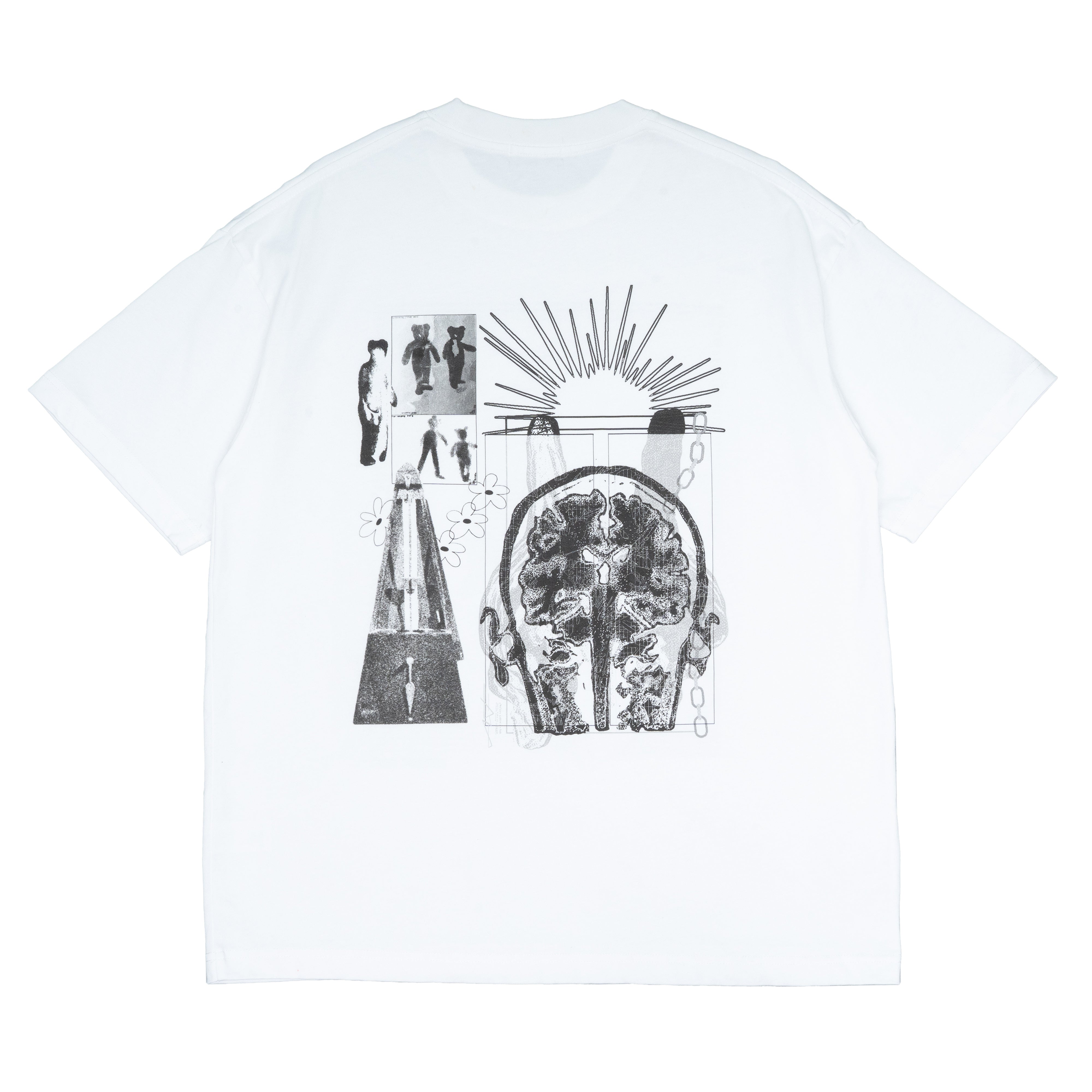 unused deafening silence AF Tee white 8.1oz