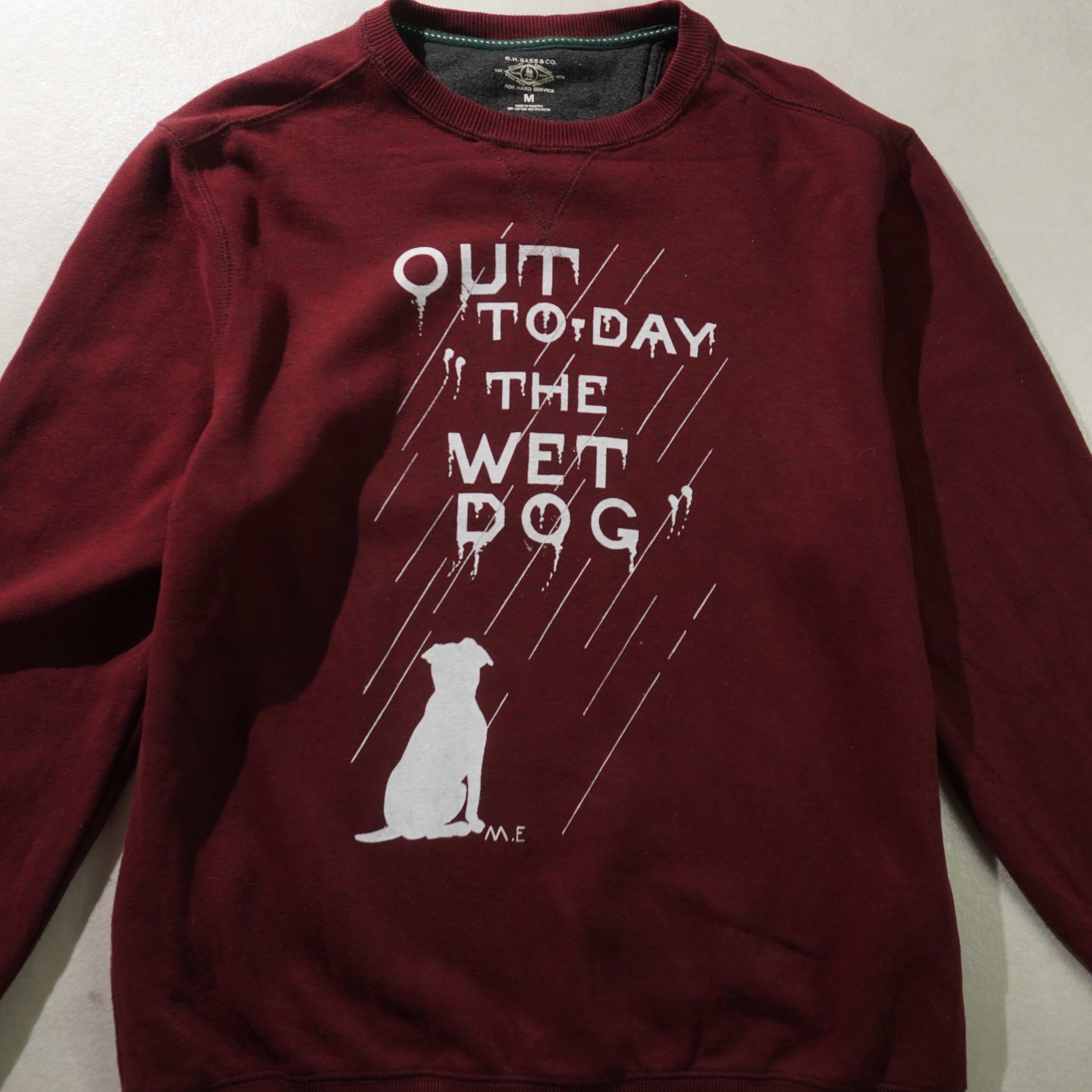 dog sweat bordeaux size M