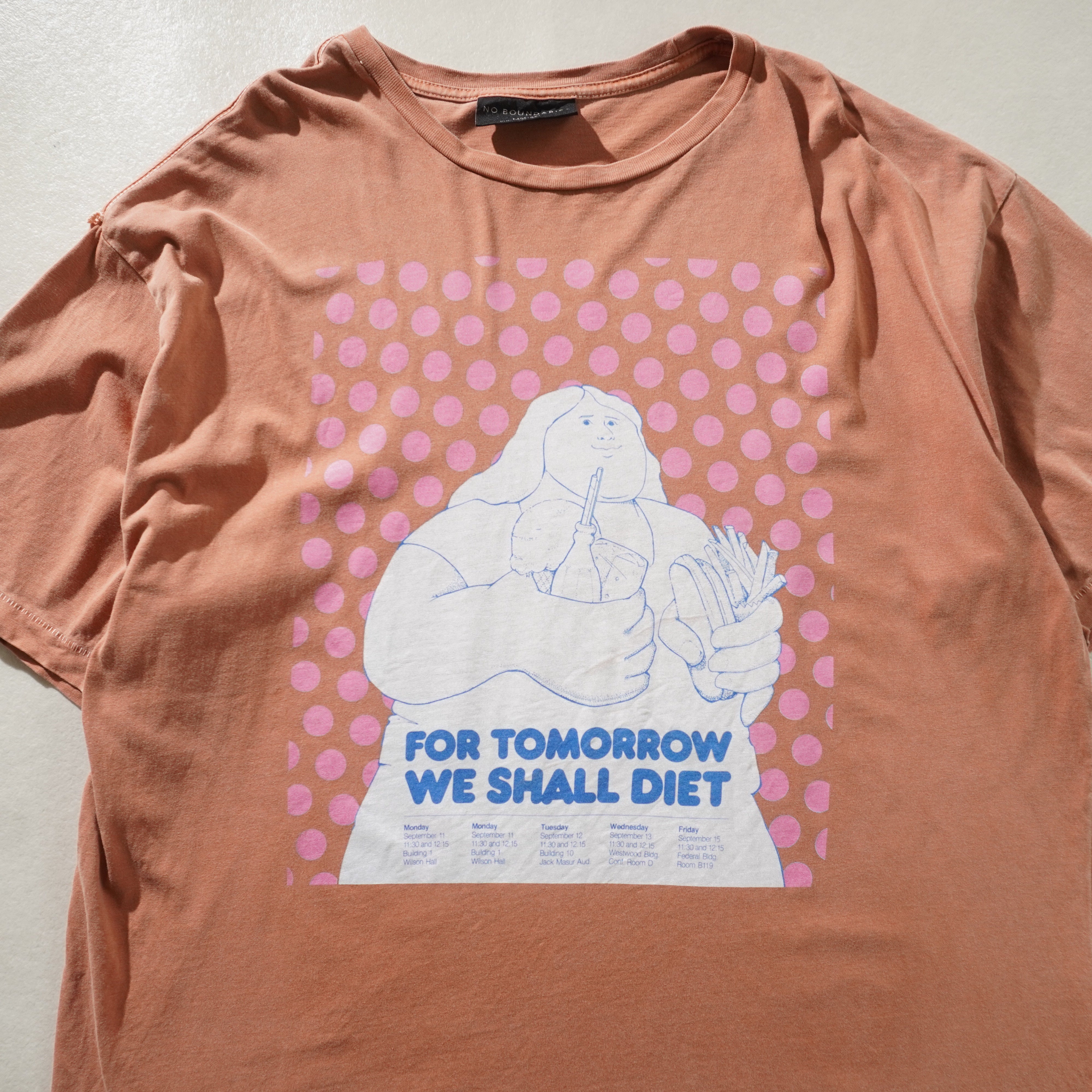 diet tee orange size L