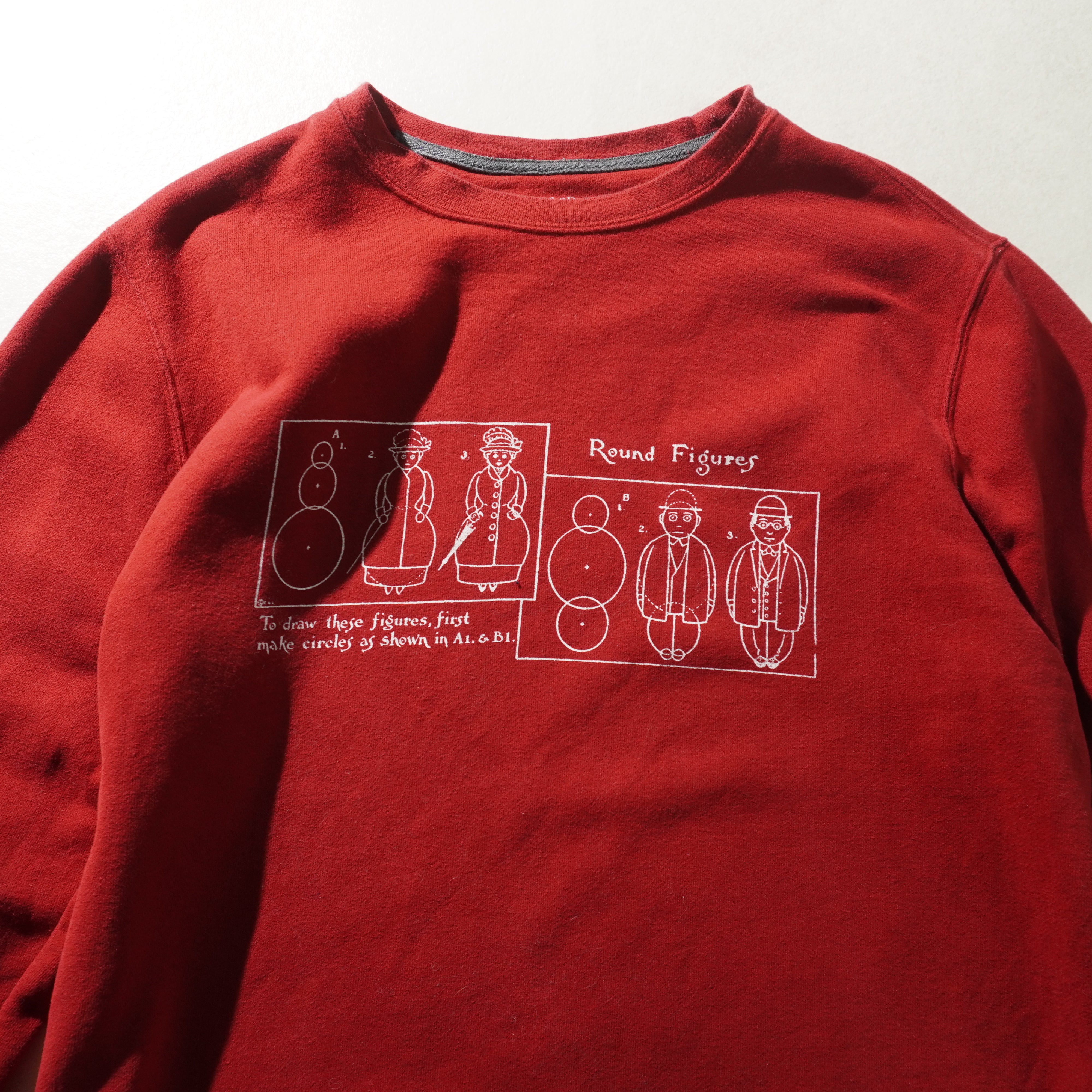 round figures sweat bordeaux size L