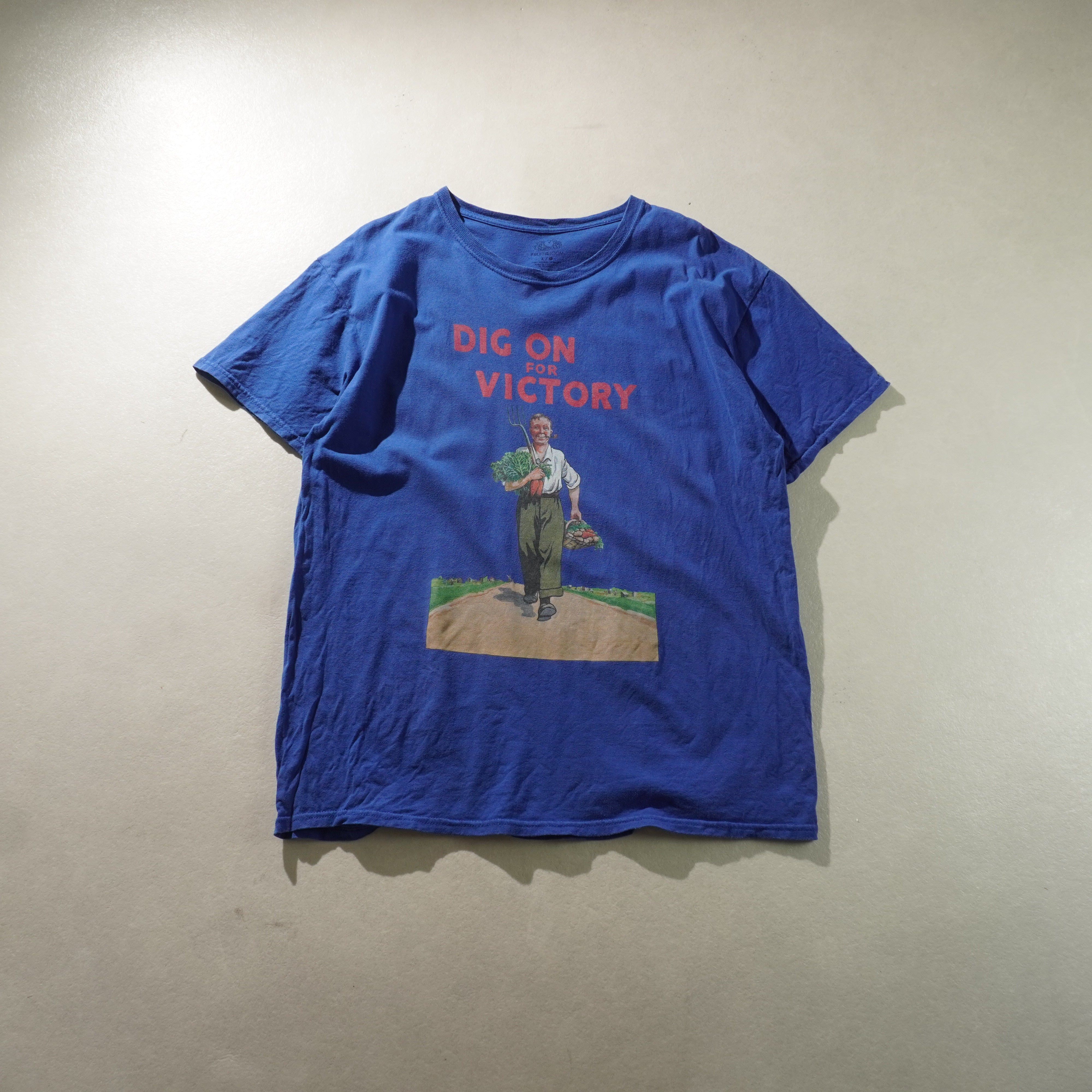 farmer tee blue size L