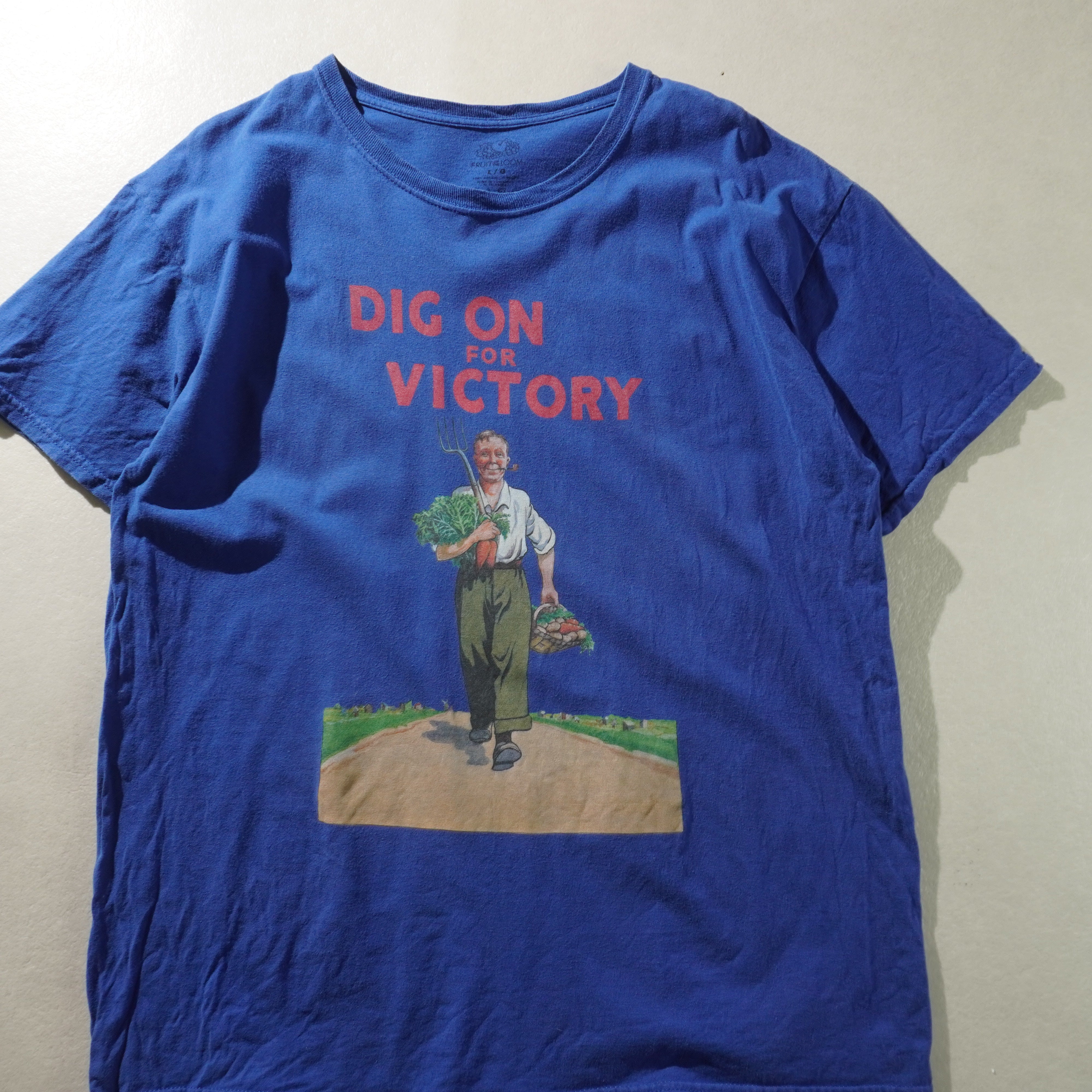 farmer tee blue size L