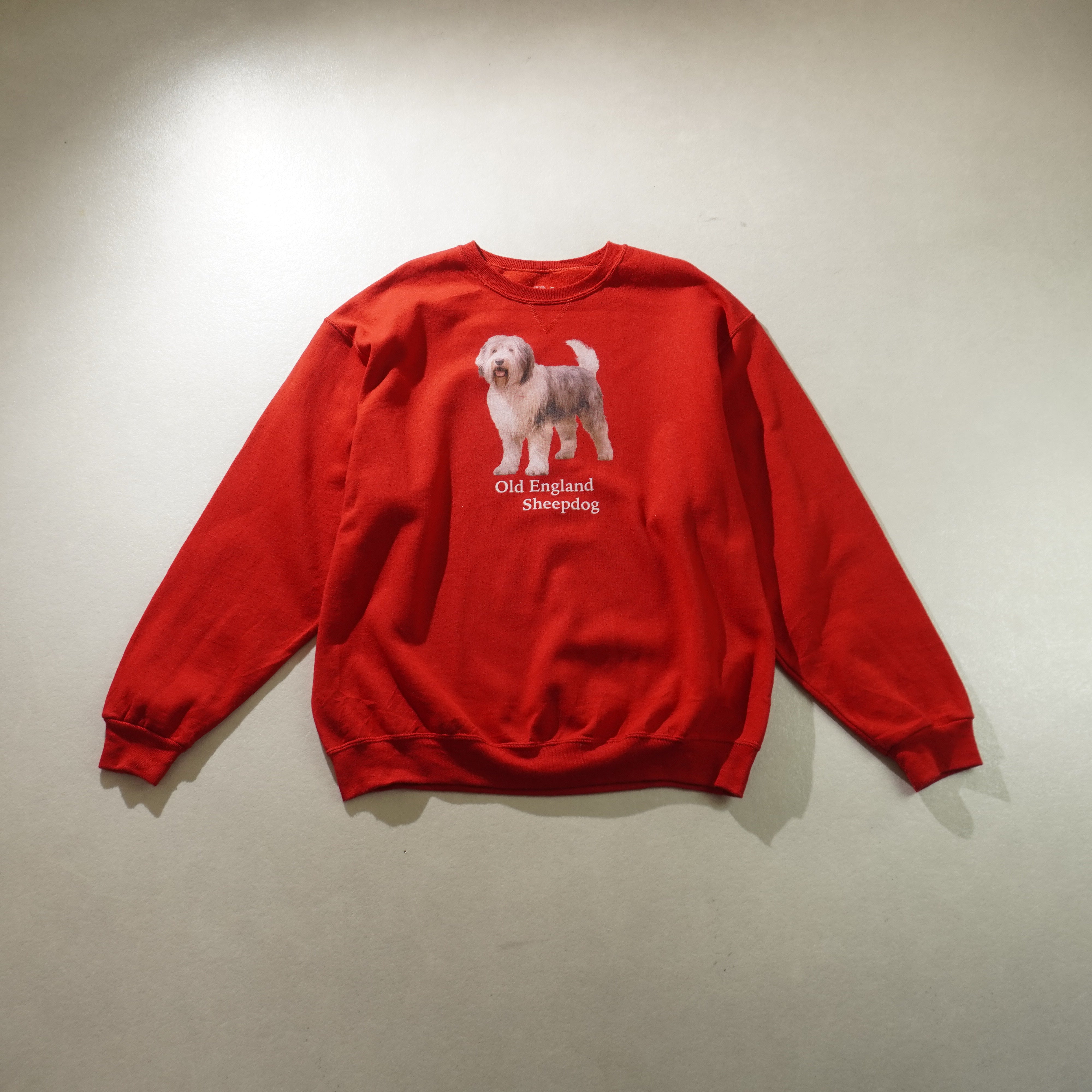 old england sheepdog sweat red size XL