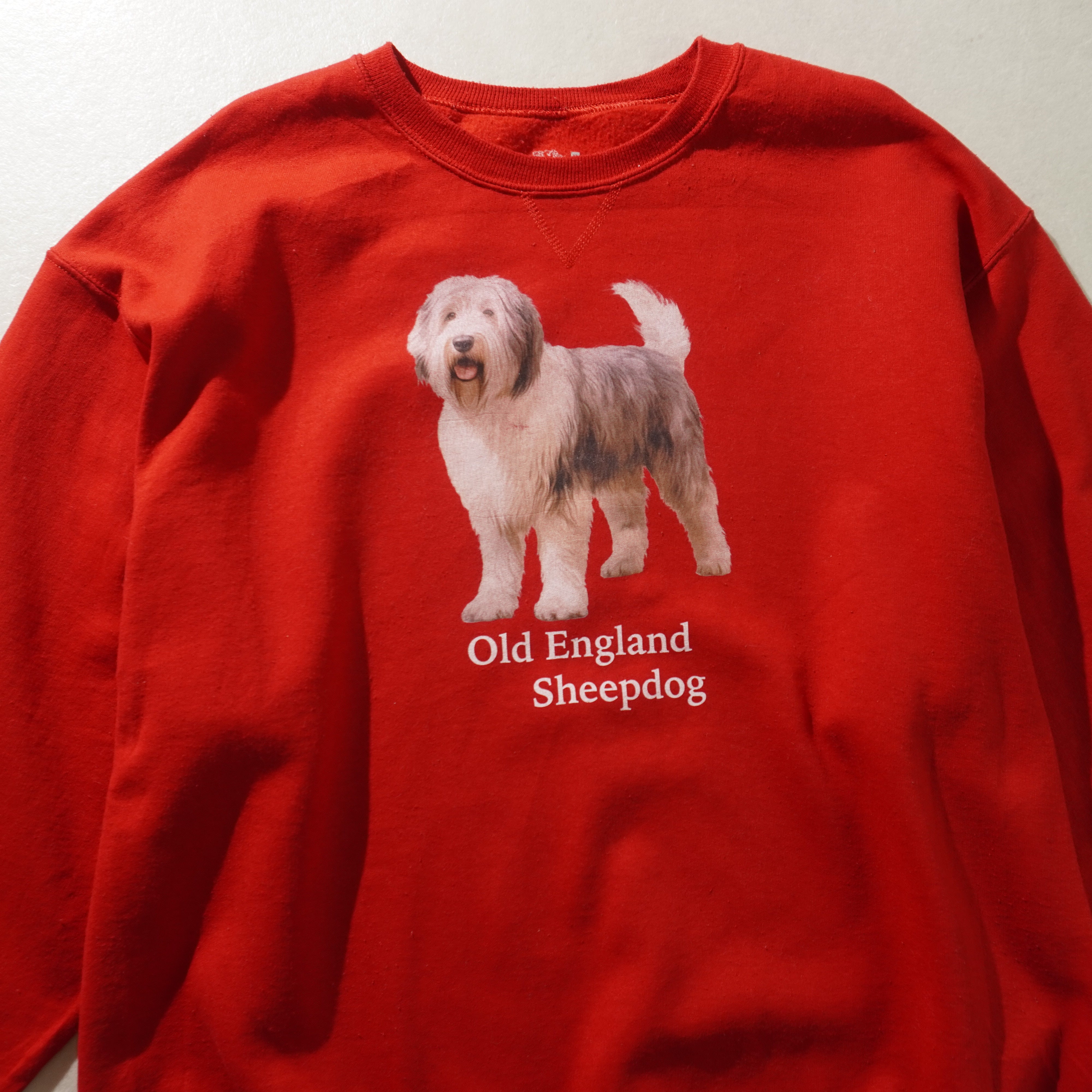 old england sheepdog sweat red size XL