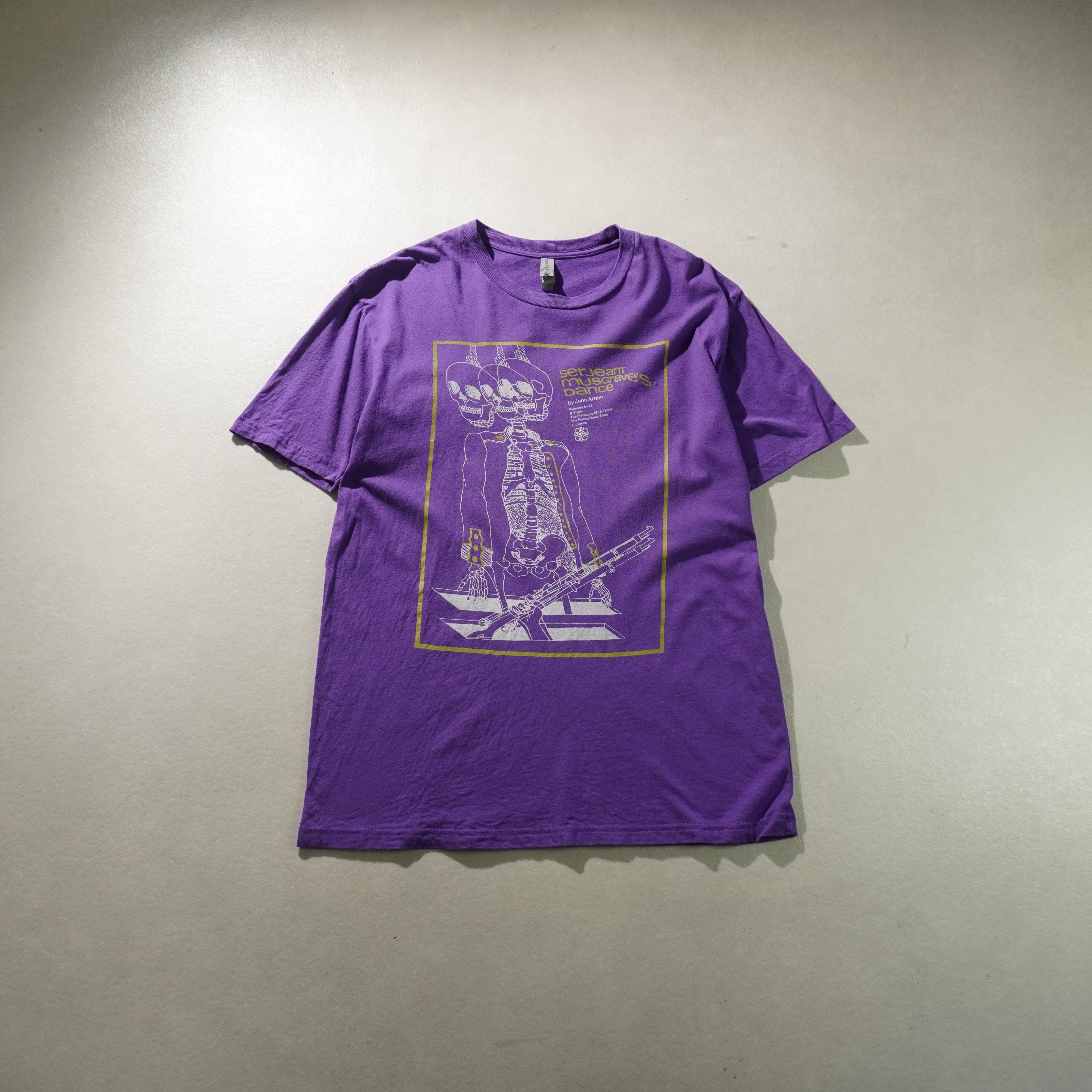 skeleton tee purple size L