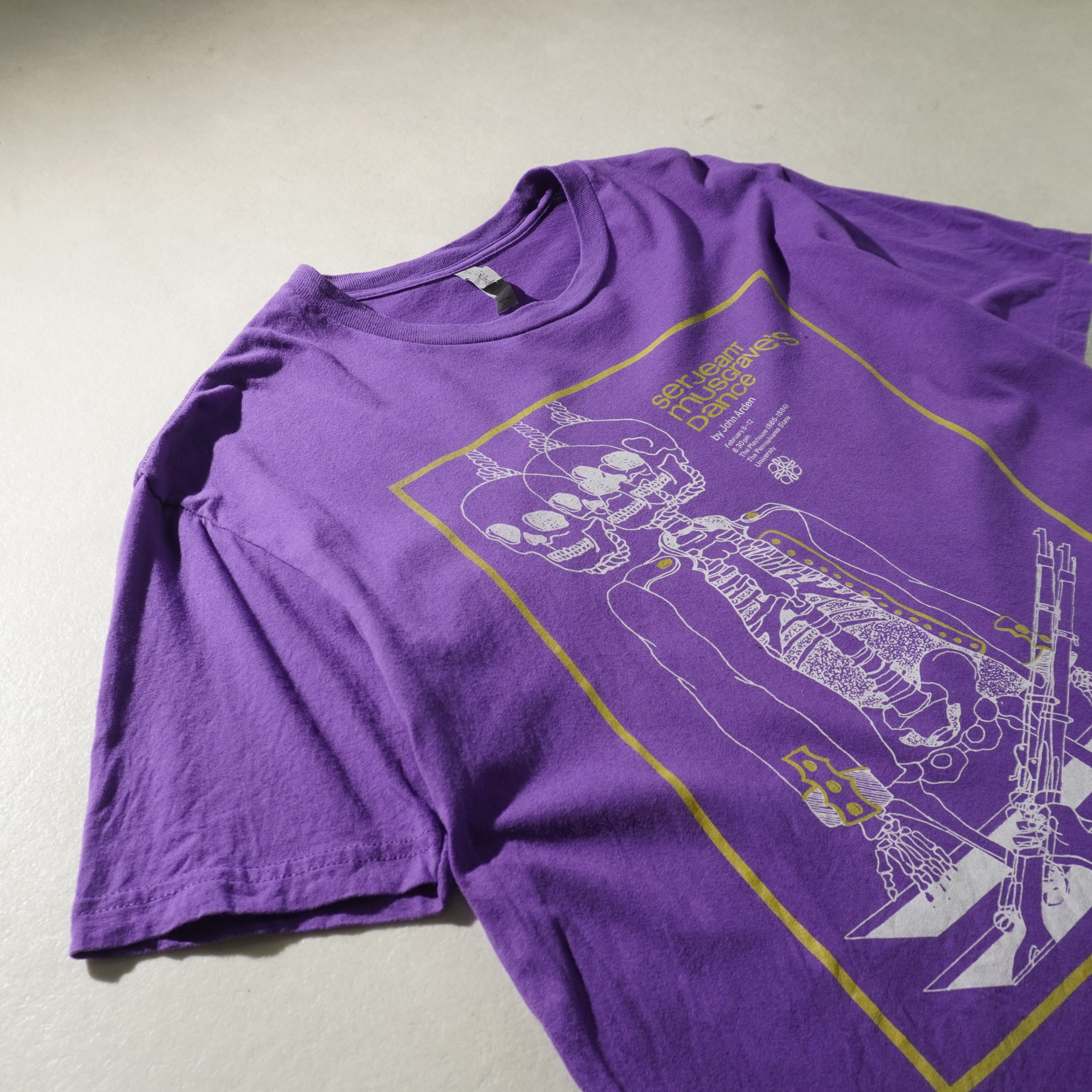 skeleton tee purple size L