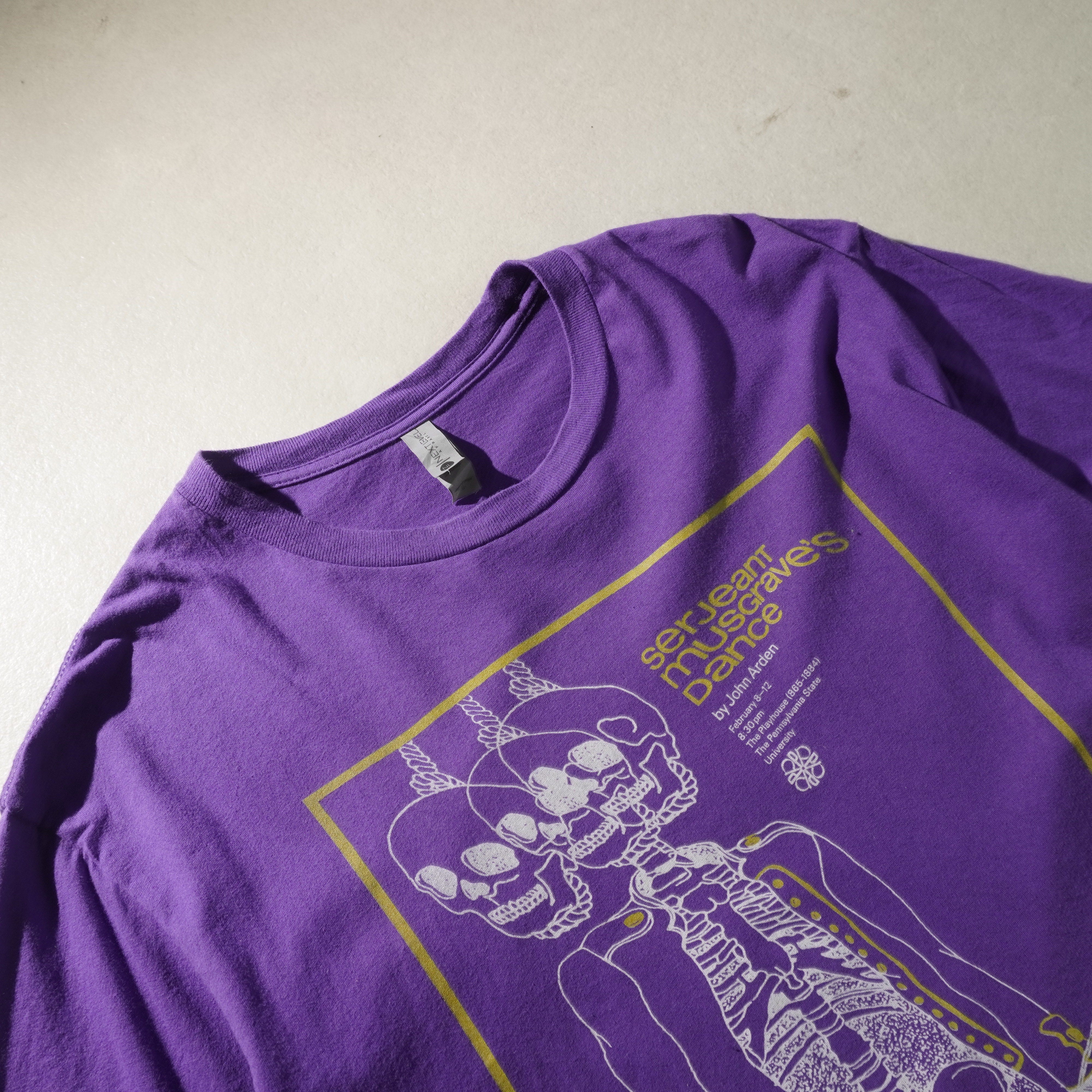 skeleton tee purple size L