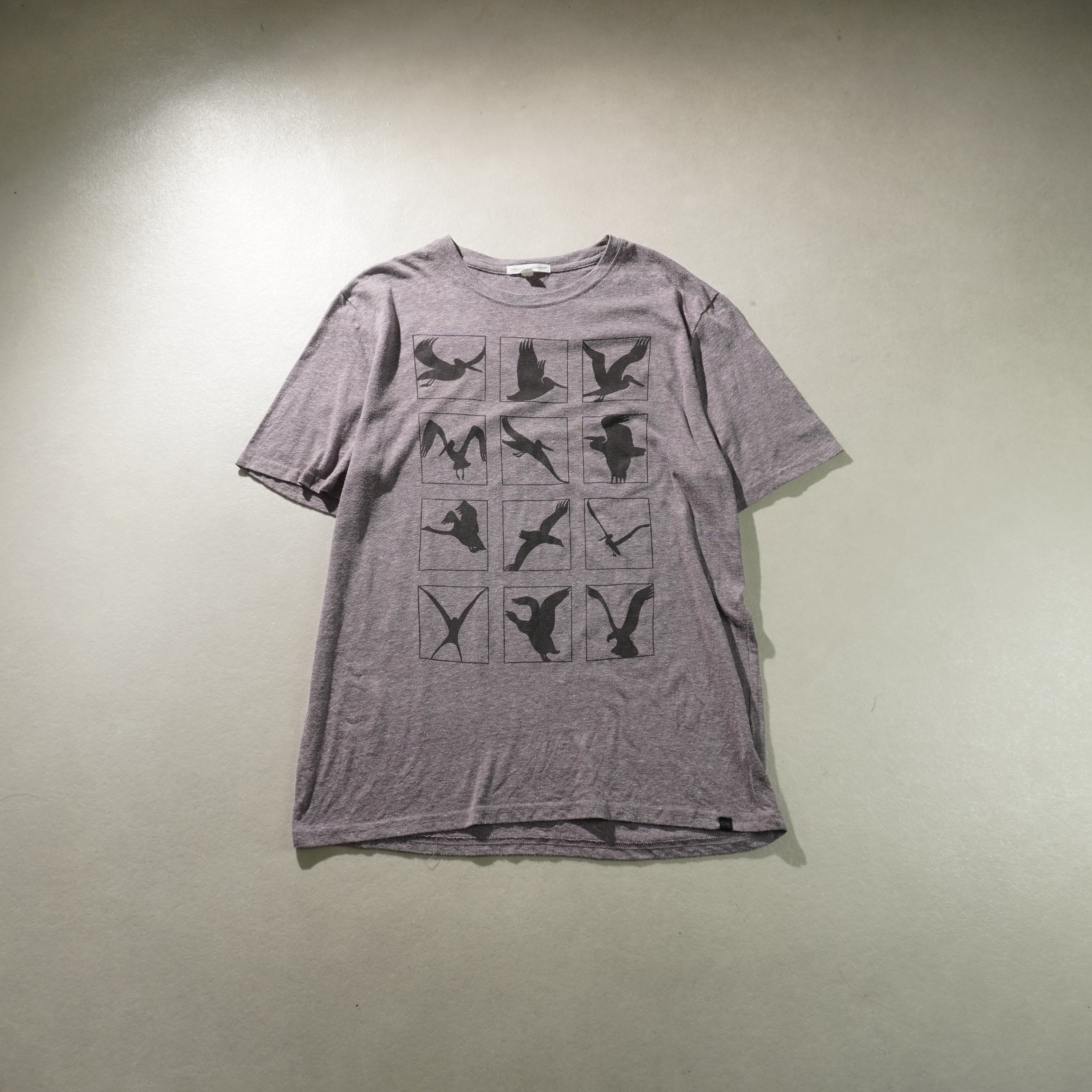 bird tee light purple size L