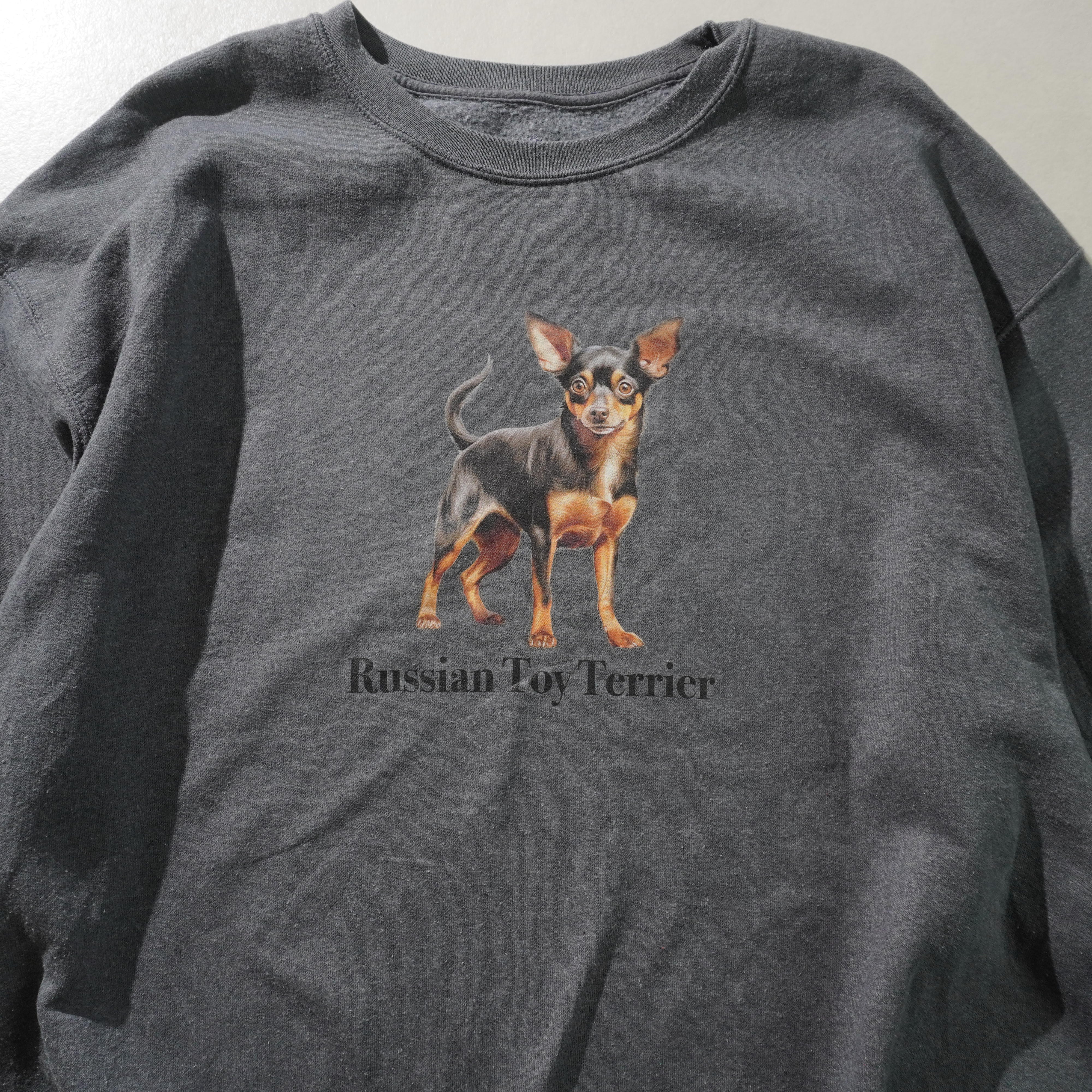 russian toy terrier sweat gray size XL