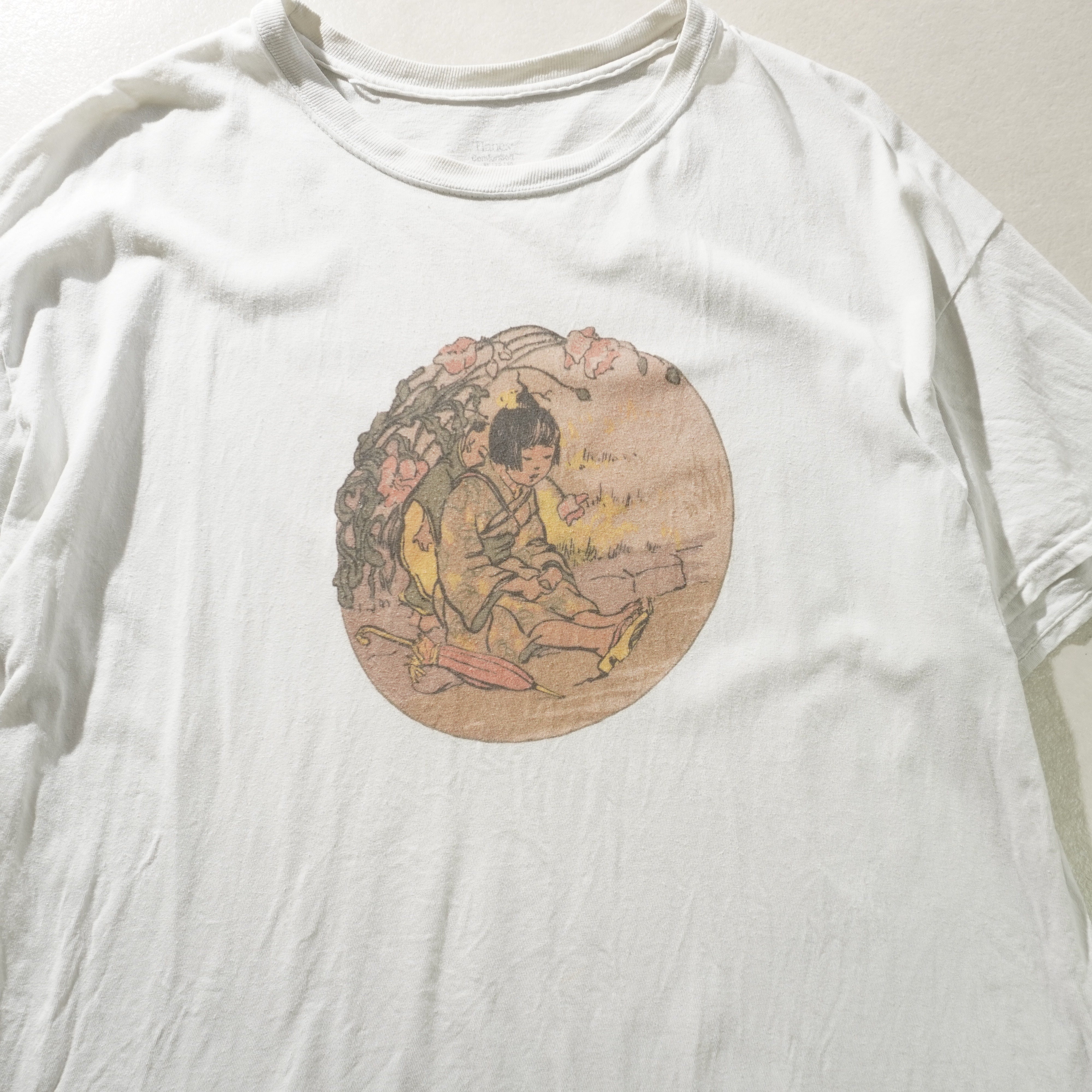 old japan tee white size XL