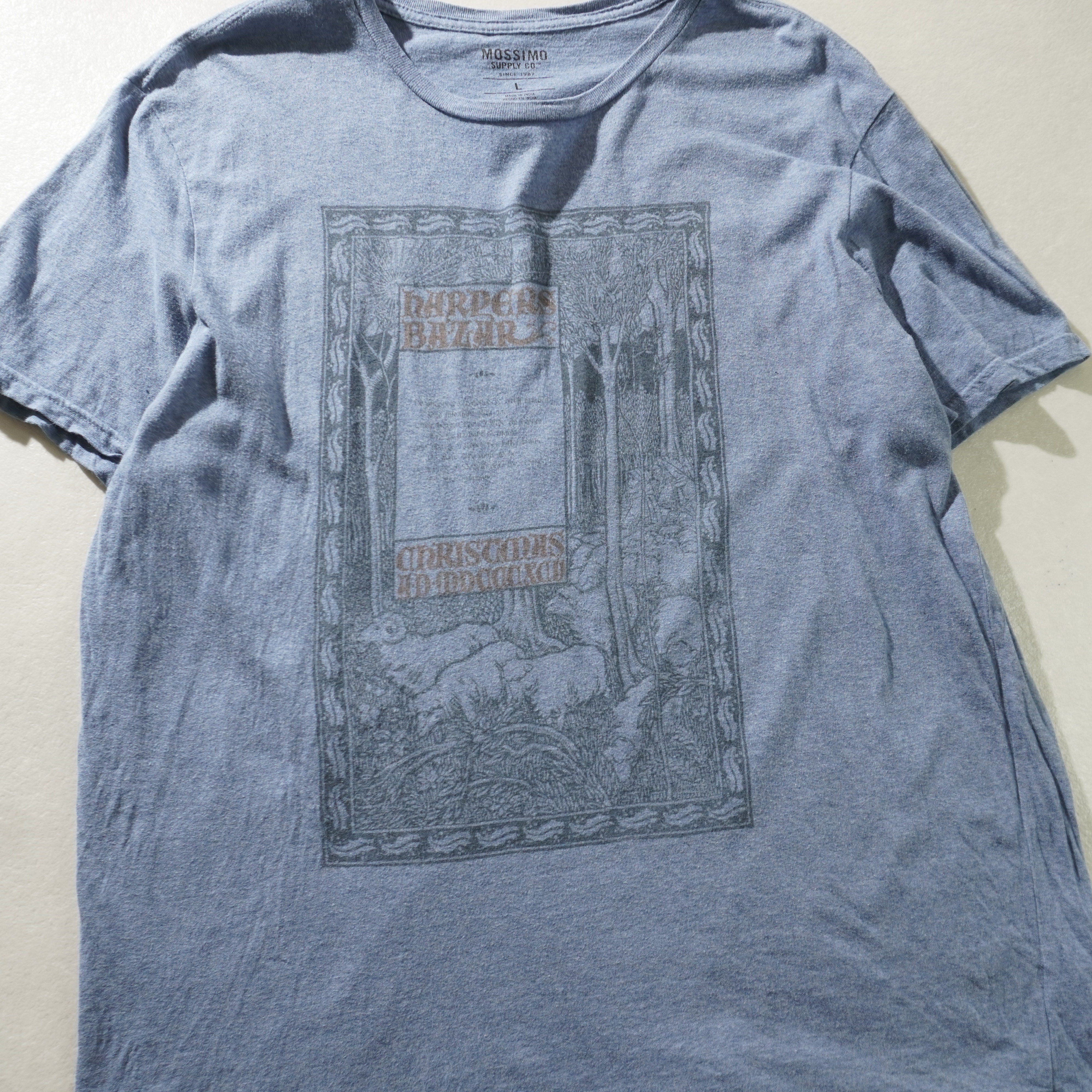 sheep tee light blue size L