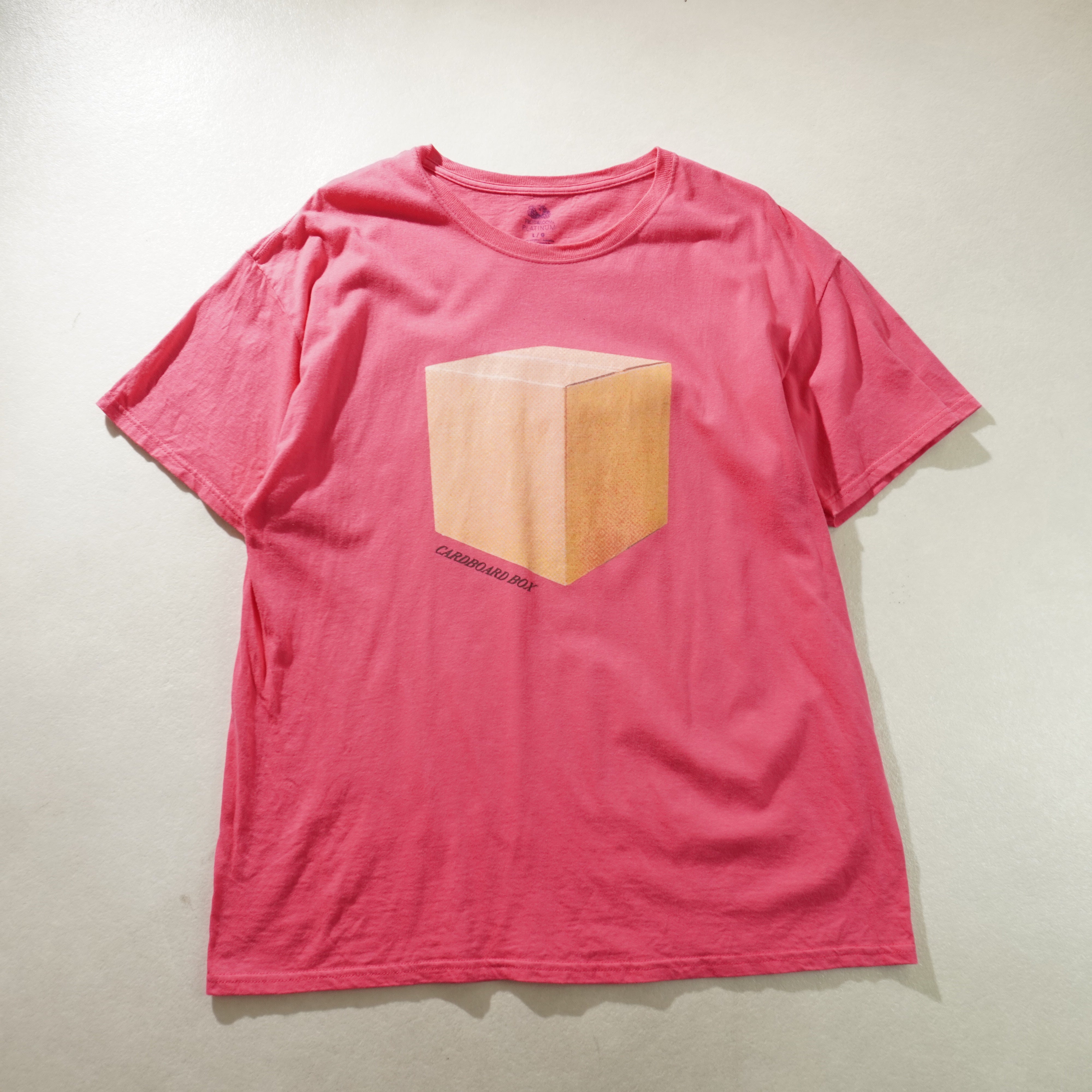 cardboard tee pink size L