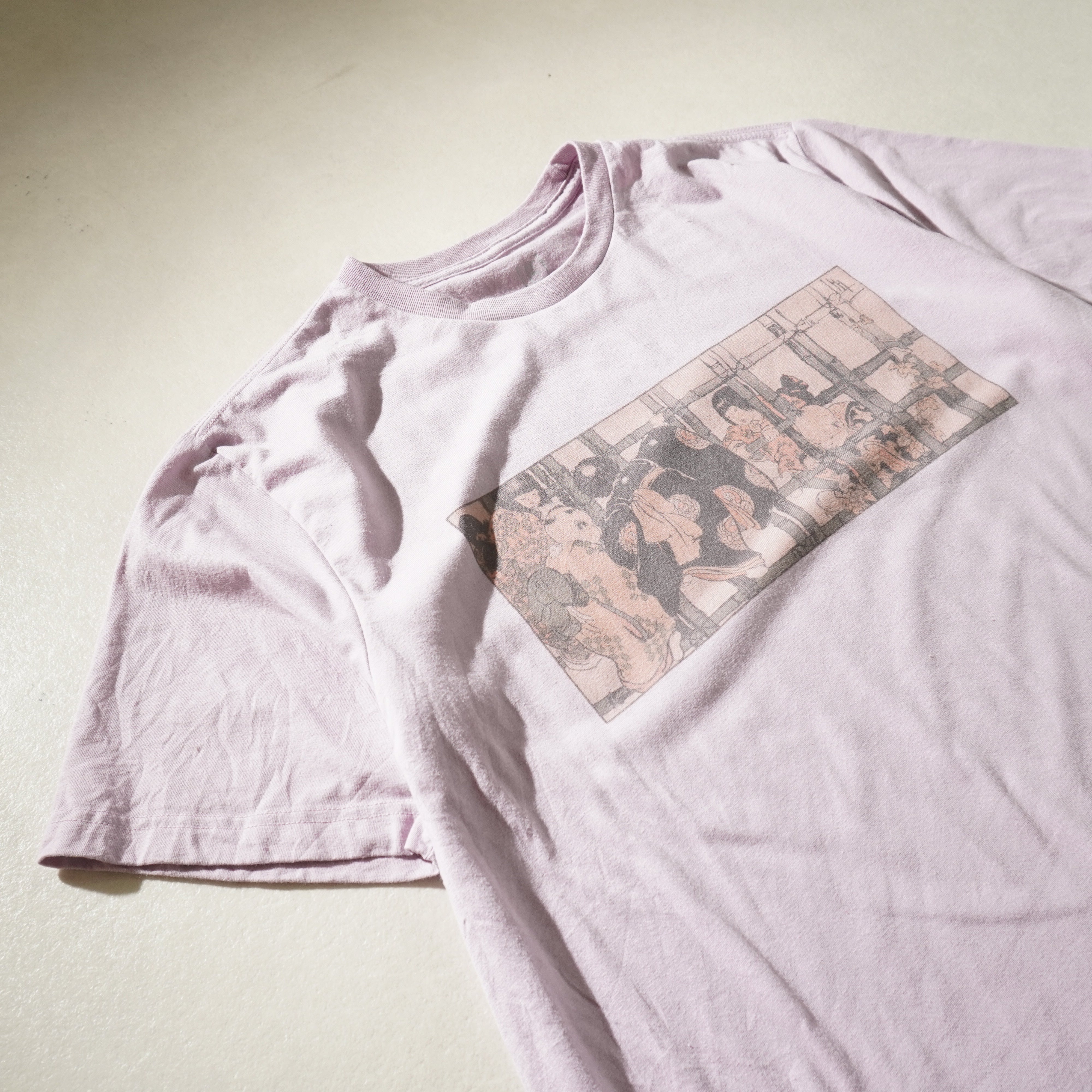 old japan tee light purple size L