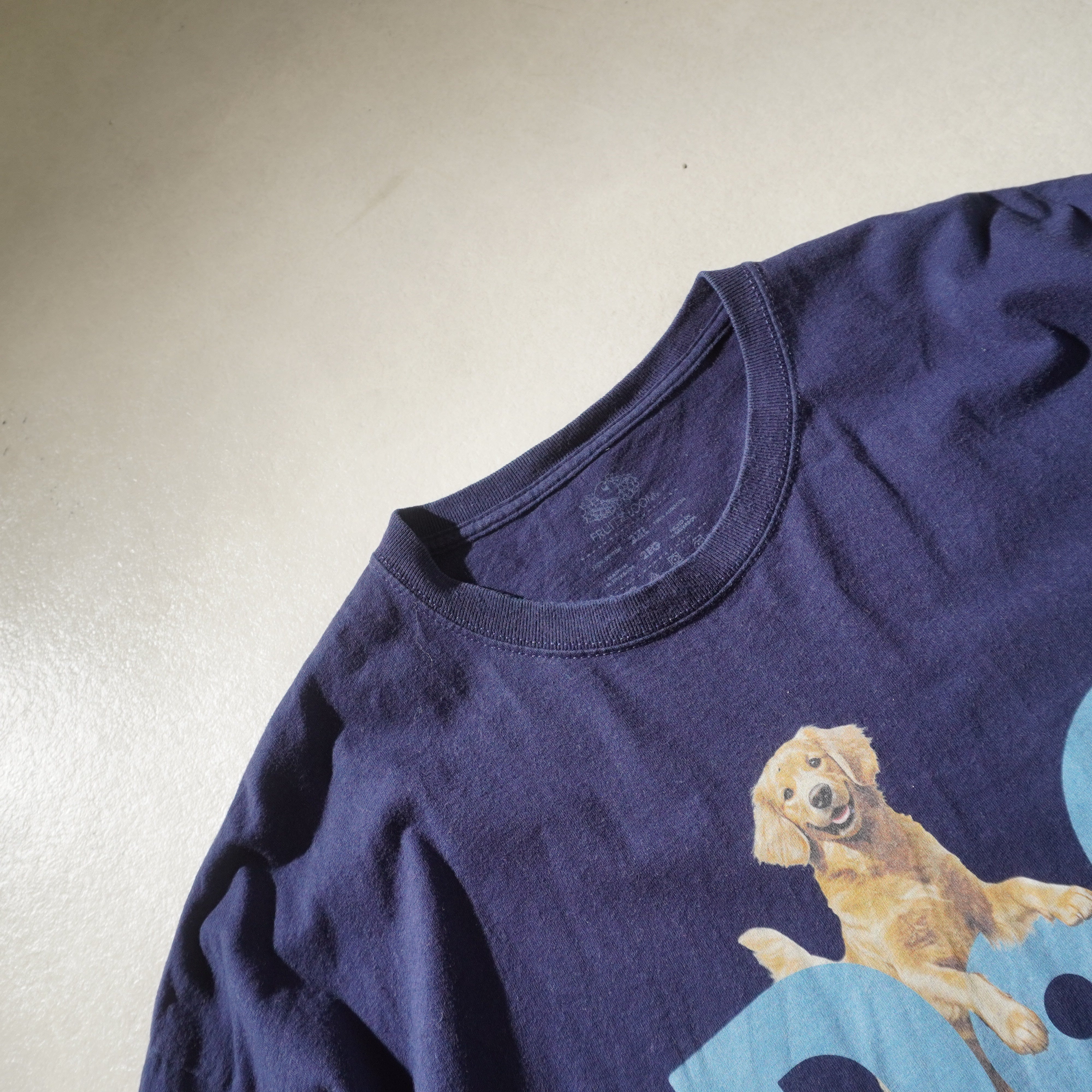 dog tee navy size 2XL