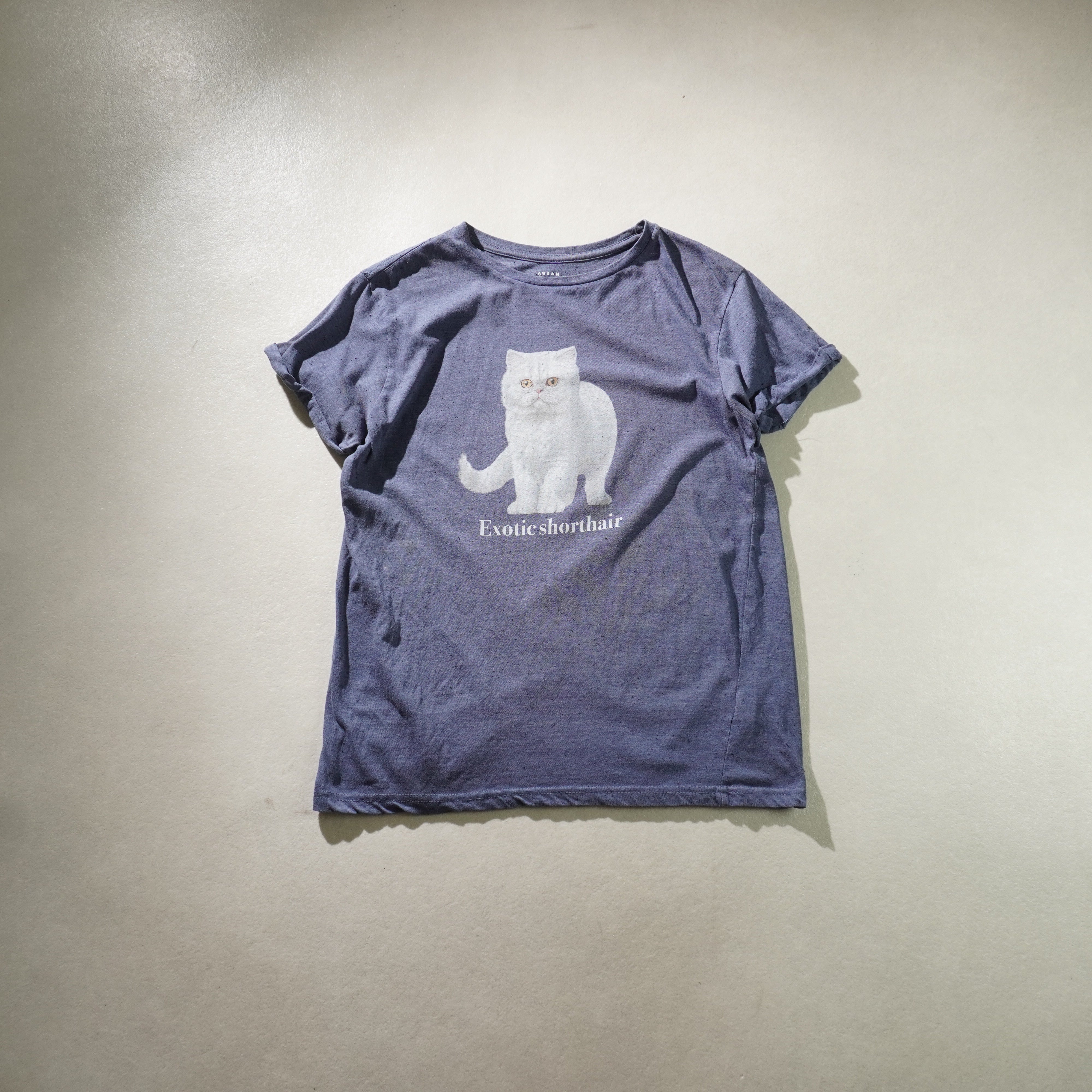 exotic shorthair tee navy size S