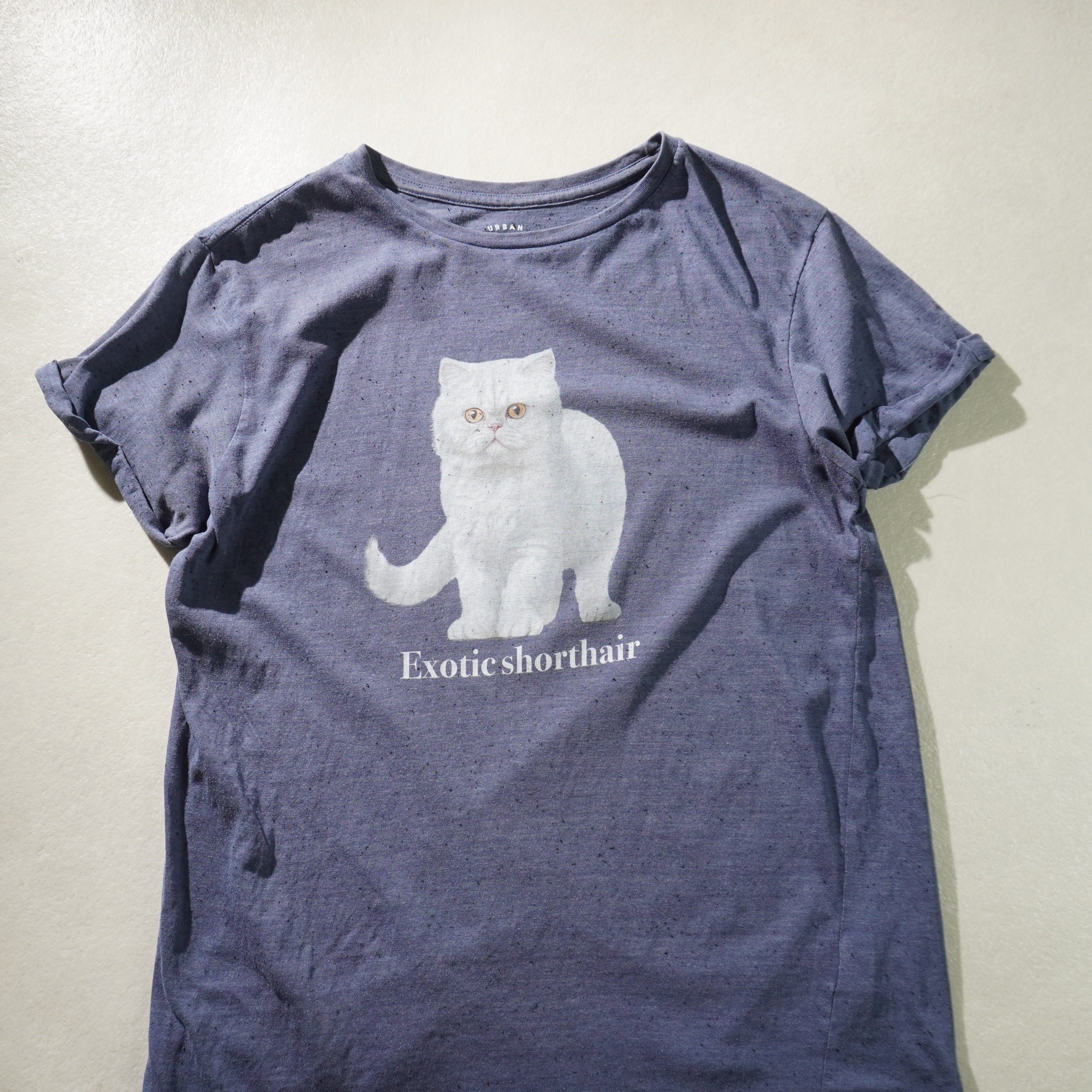 exotic shorthair tee navy size S