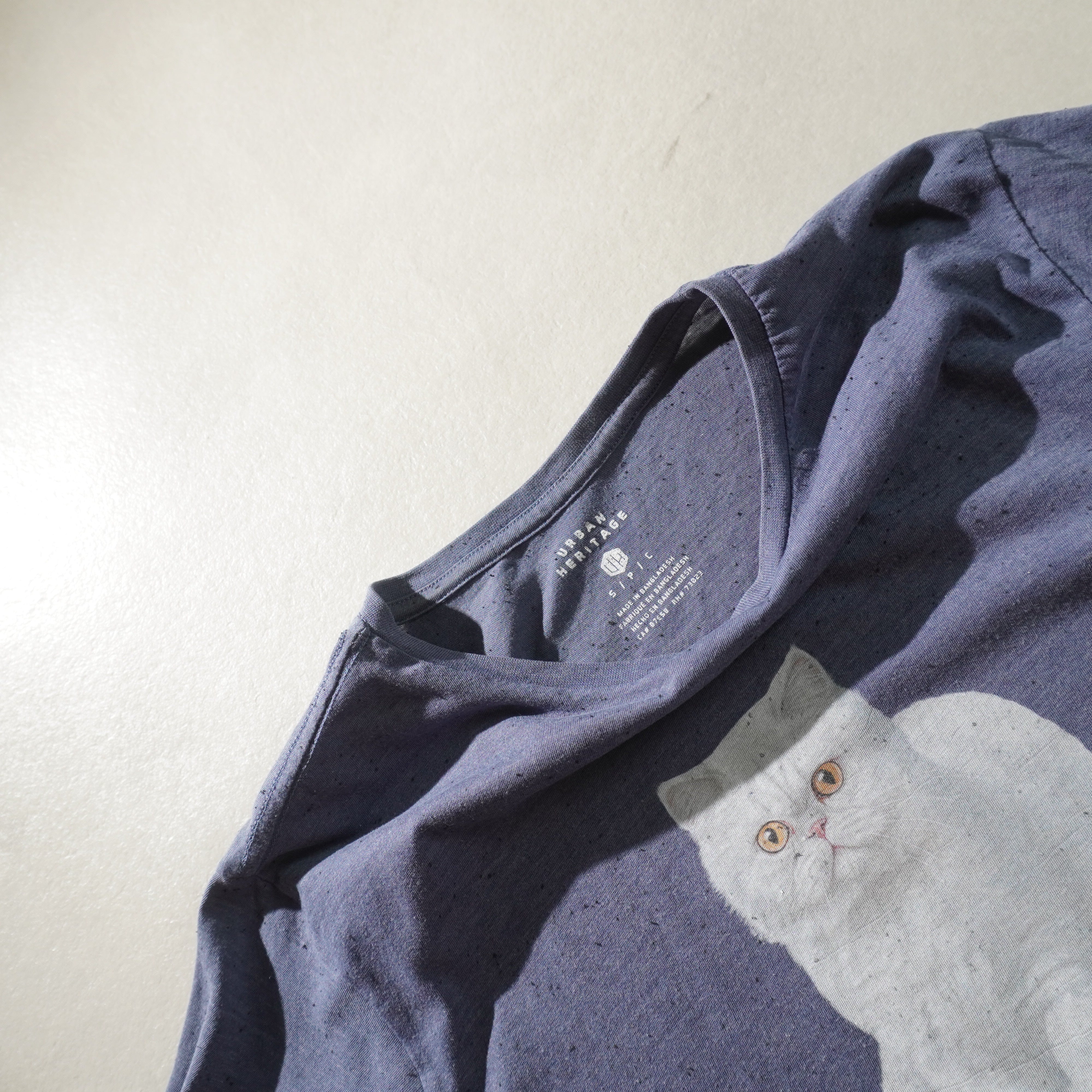 exotic shorthair tee navy size S