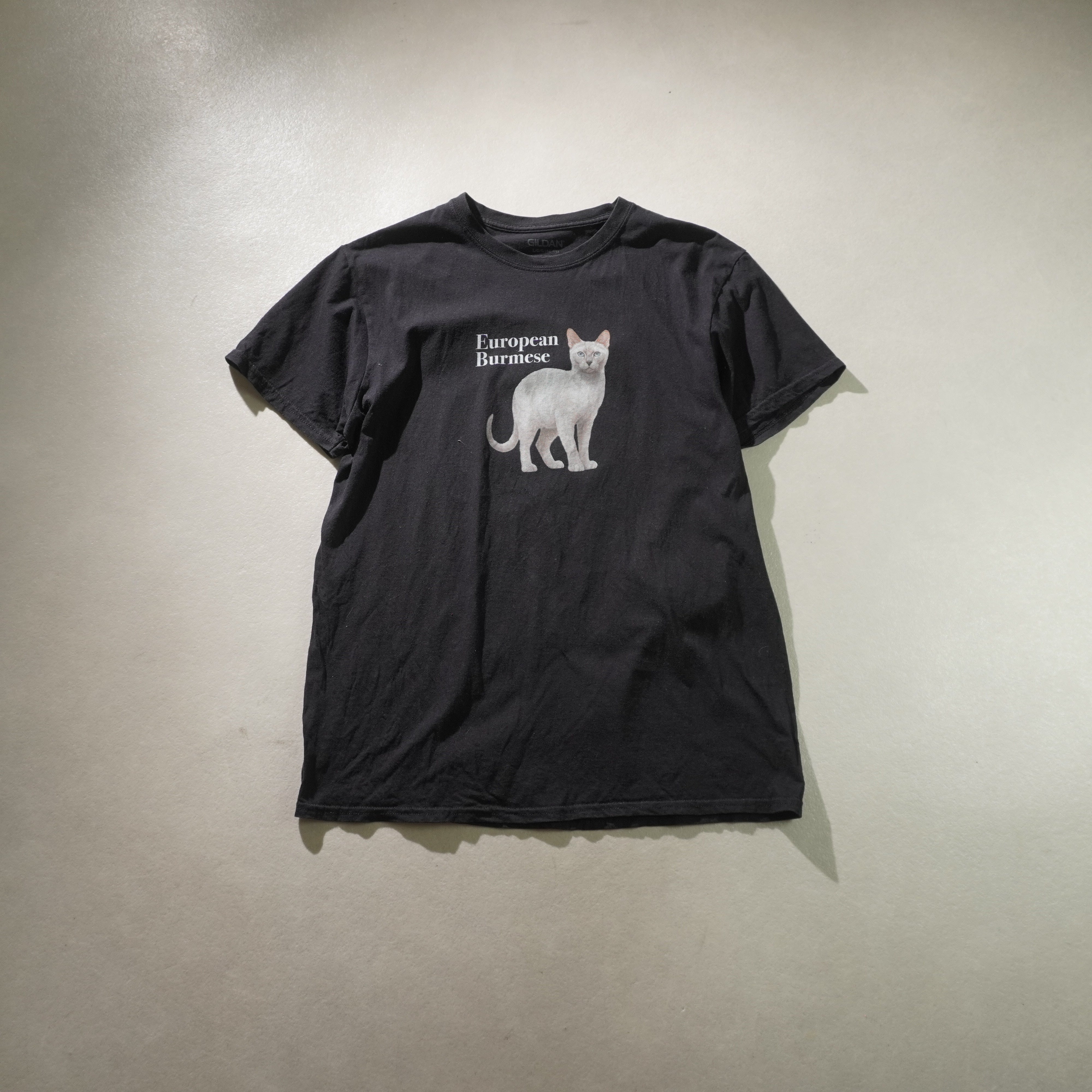 european burmese tee black size L