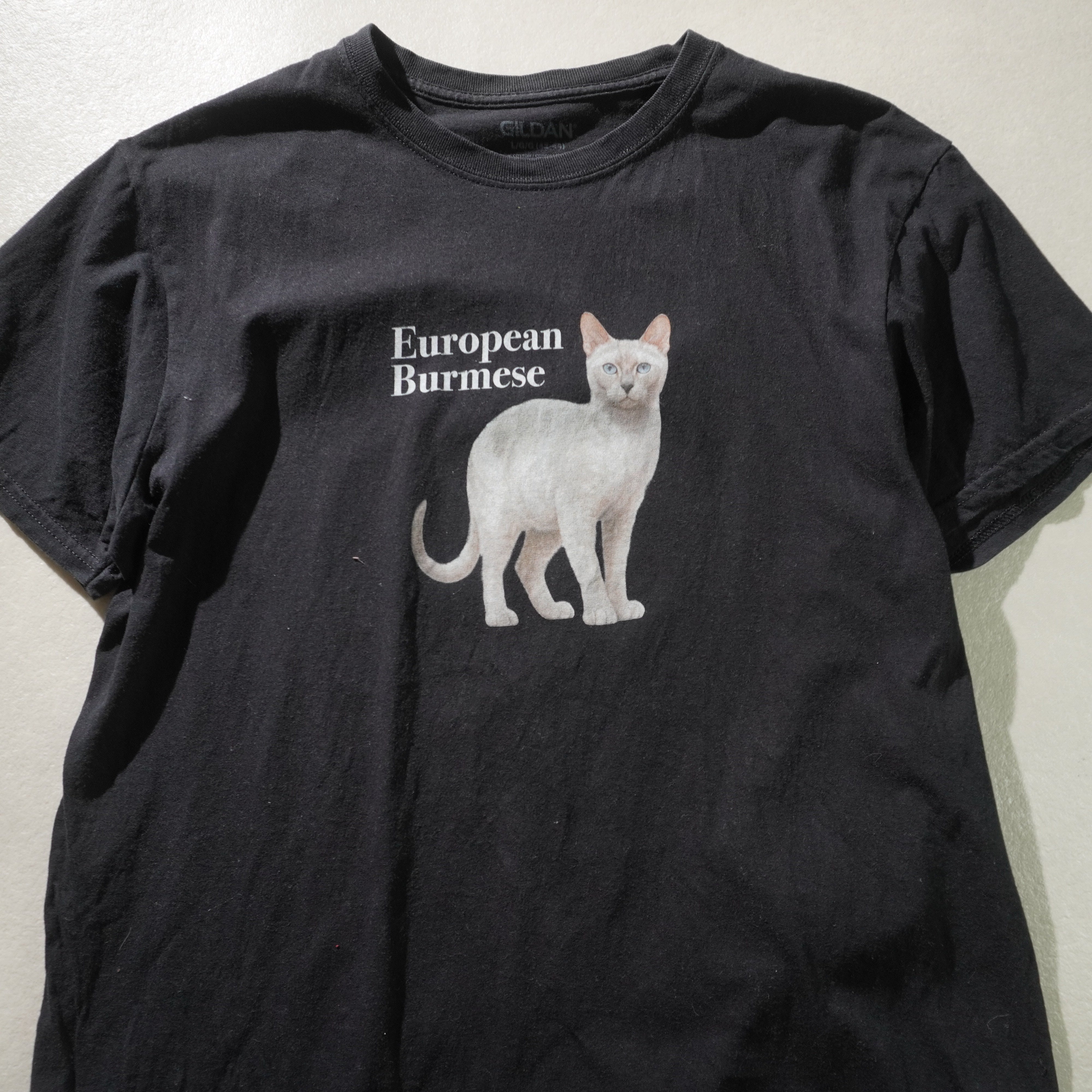 european burmese tee black size L