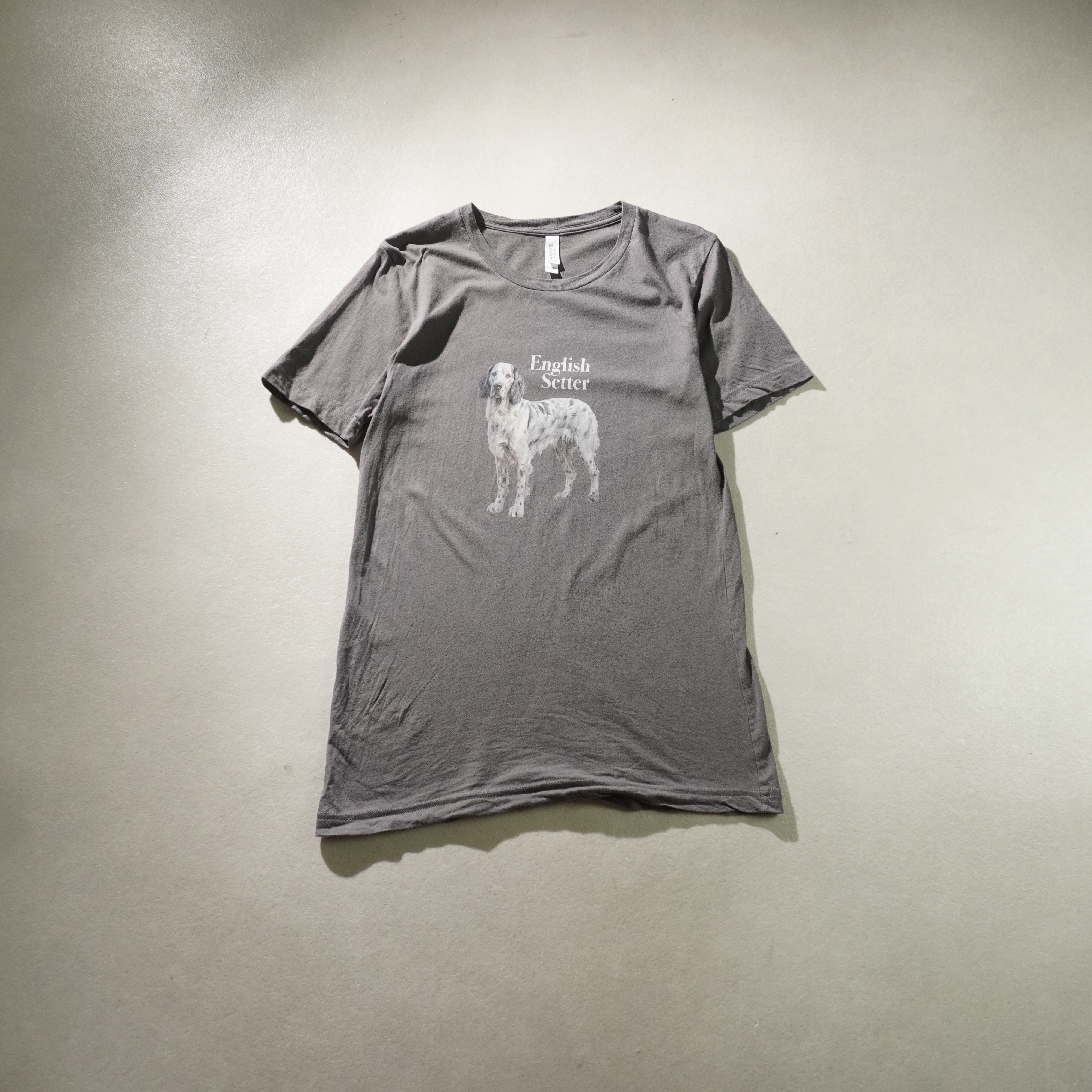 english setter tee gray size S