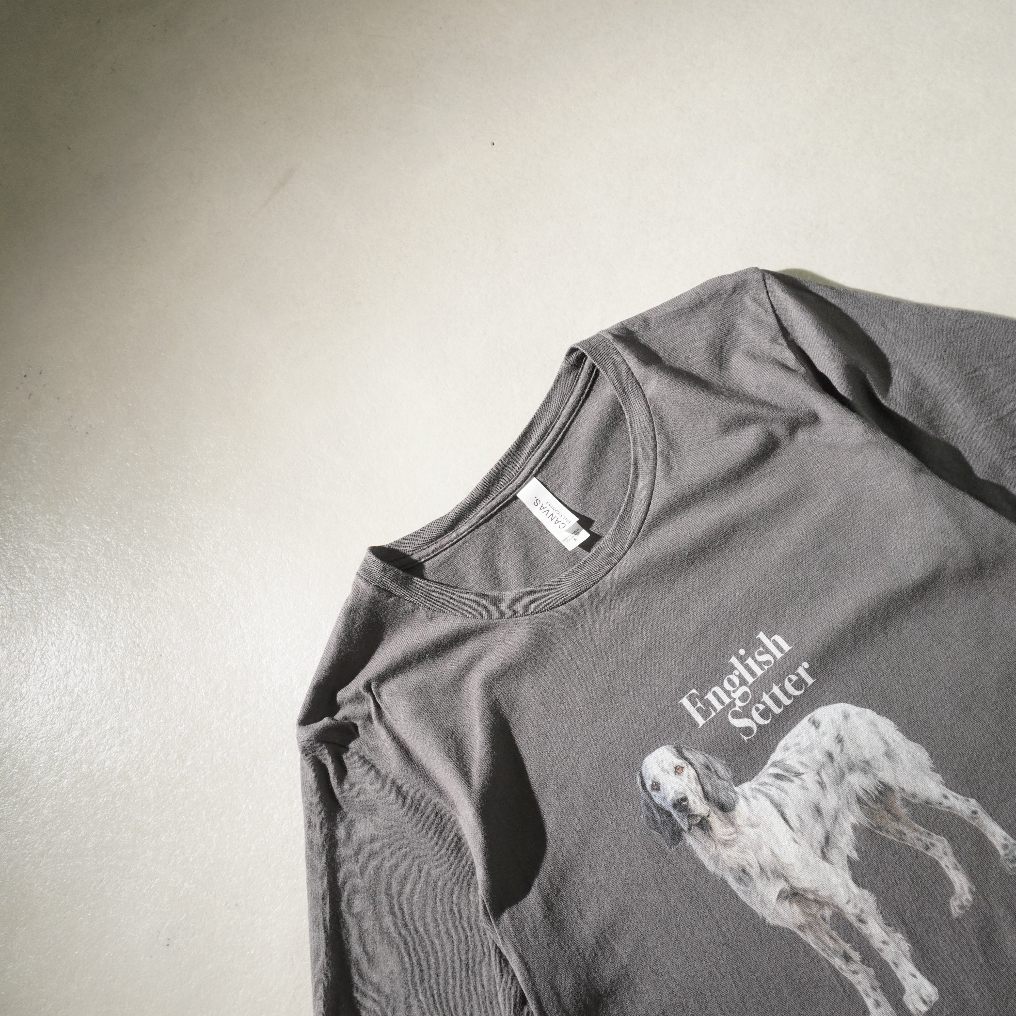 english setter tee gray size S