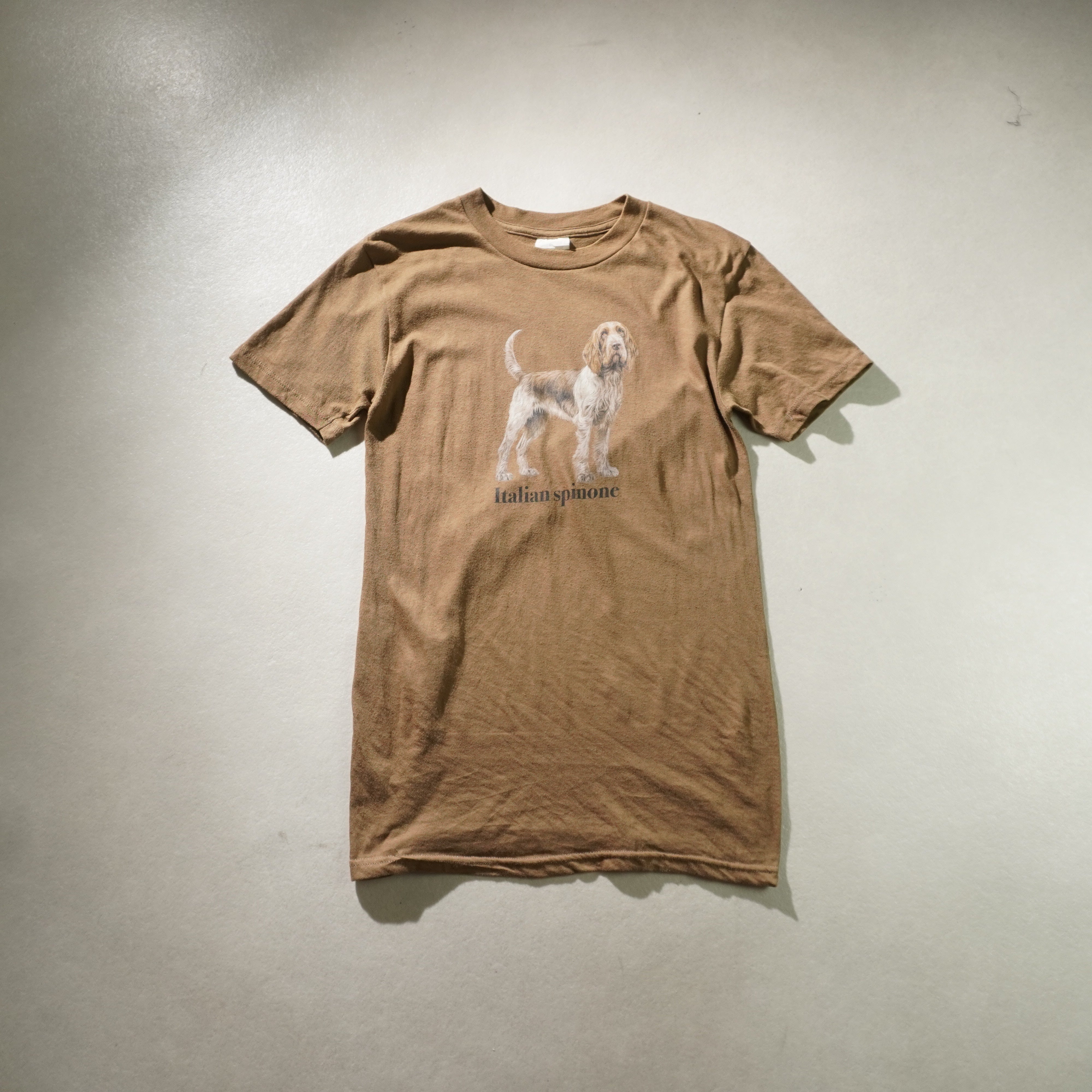 italian spinone tee brown size S