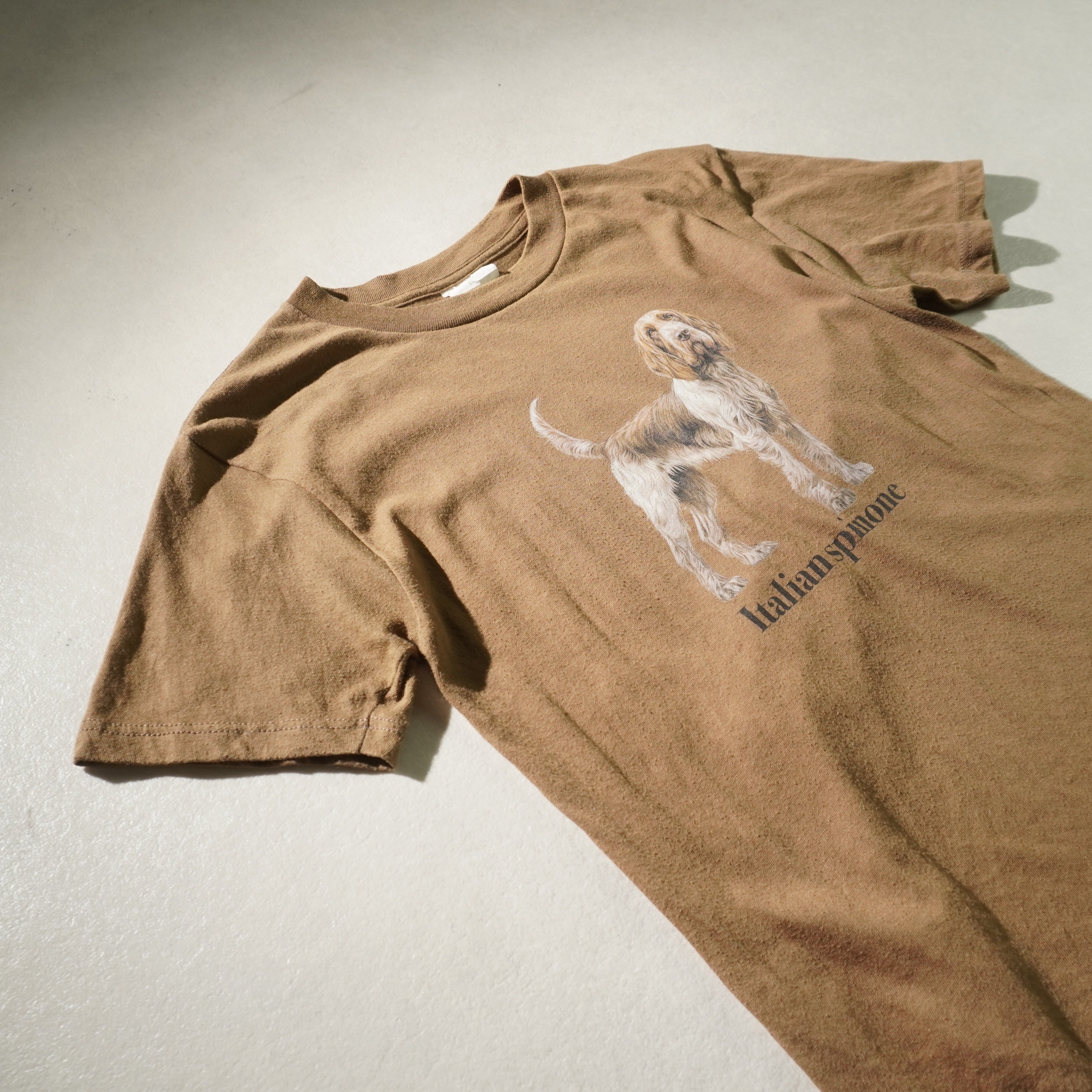 italian spinone tee brown size S