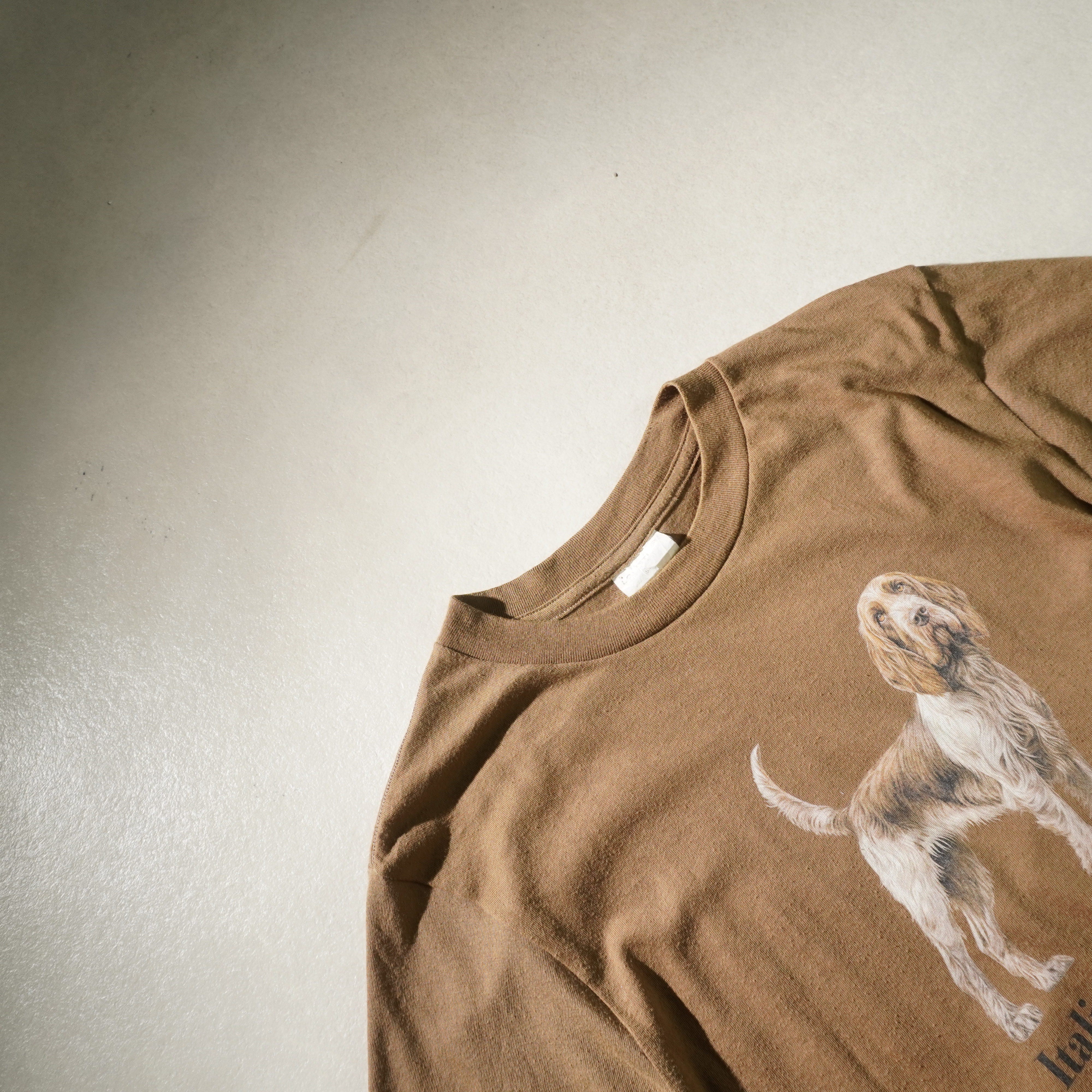 italian spinone tee brown size S