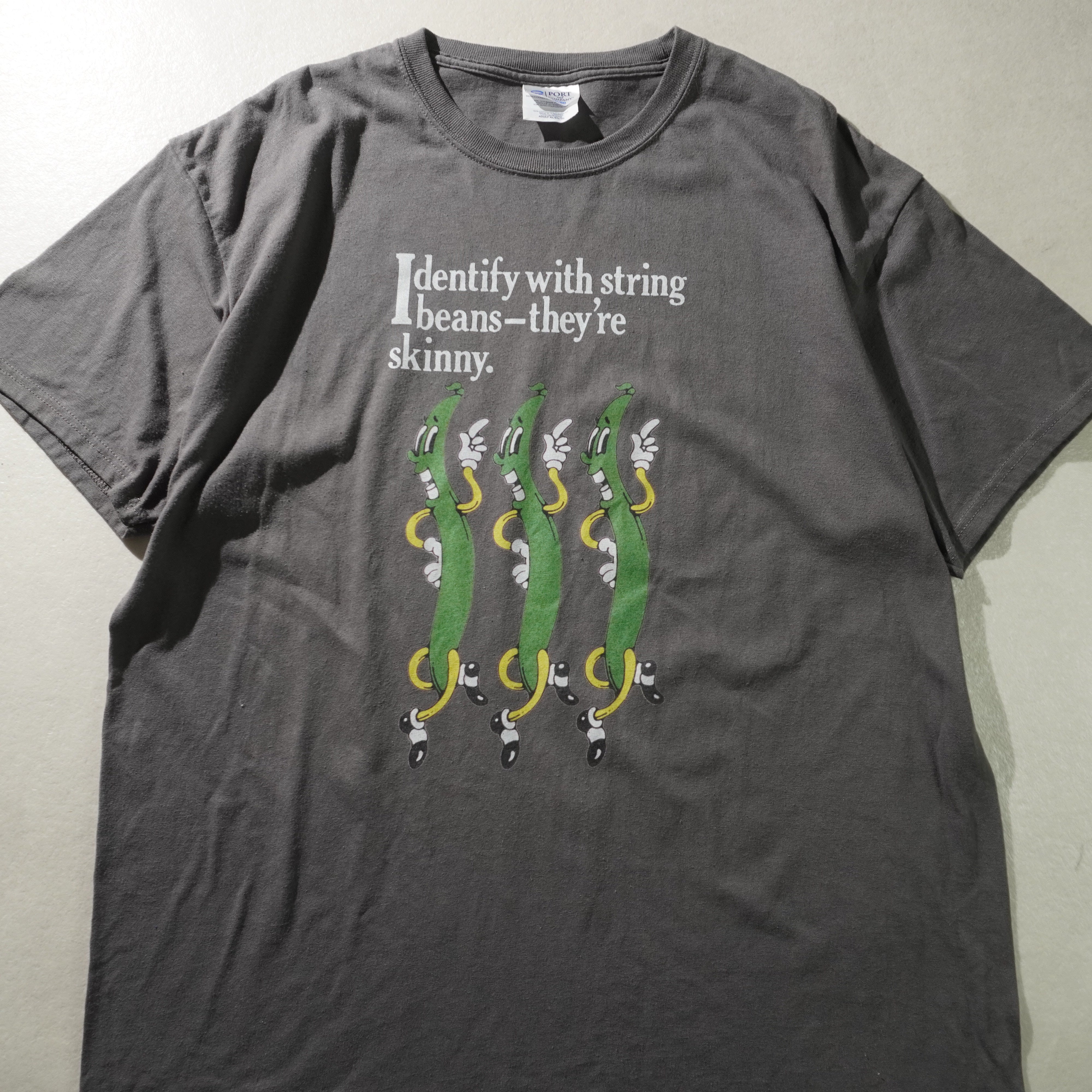 green beans tee gray size XL