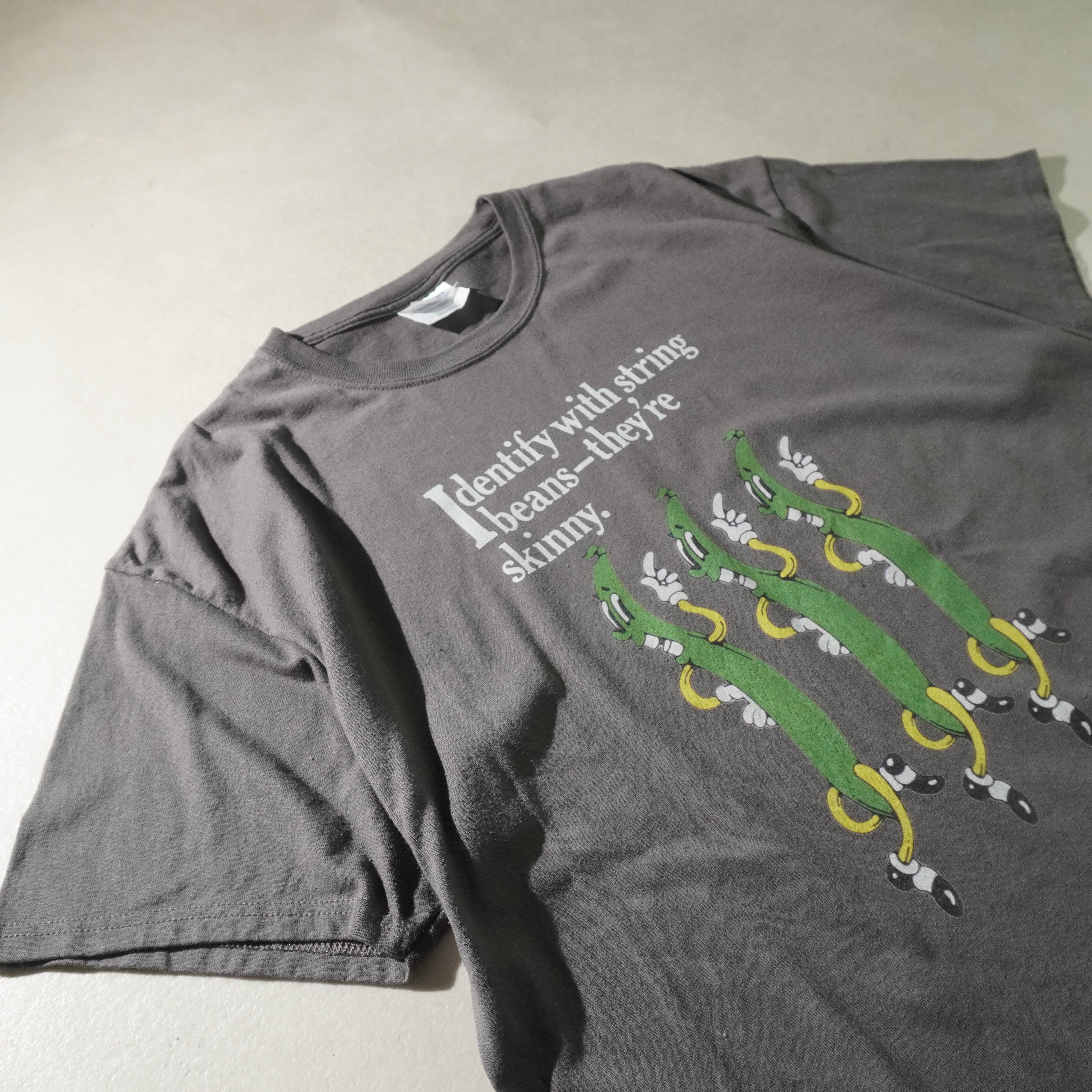 green beans tee gray size XL