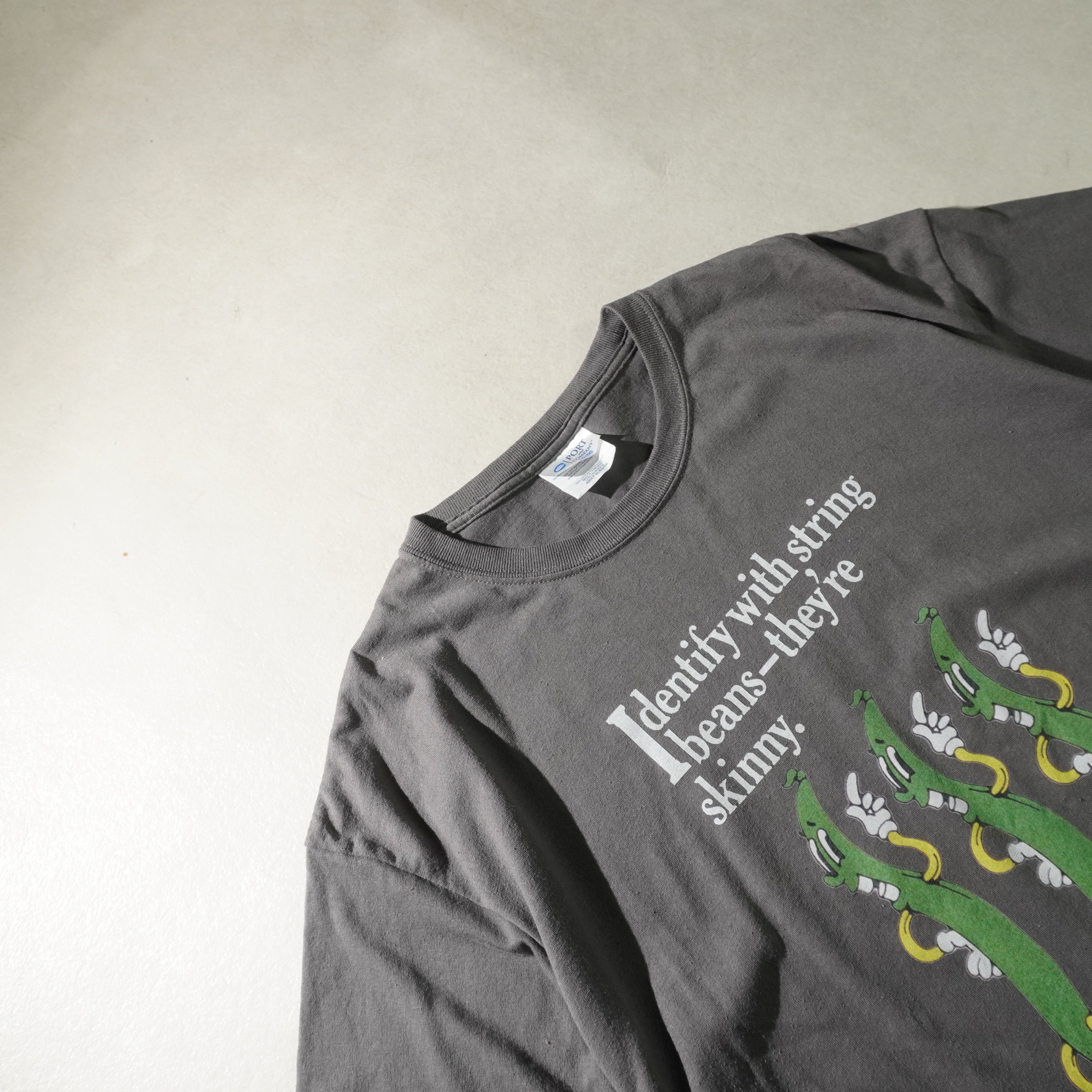green beans tee gray size XL