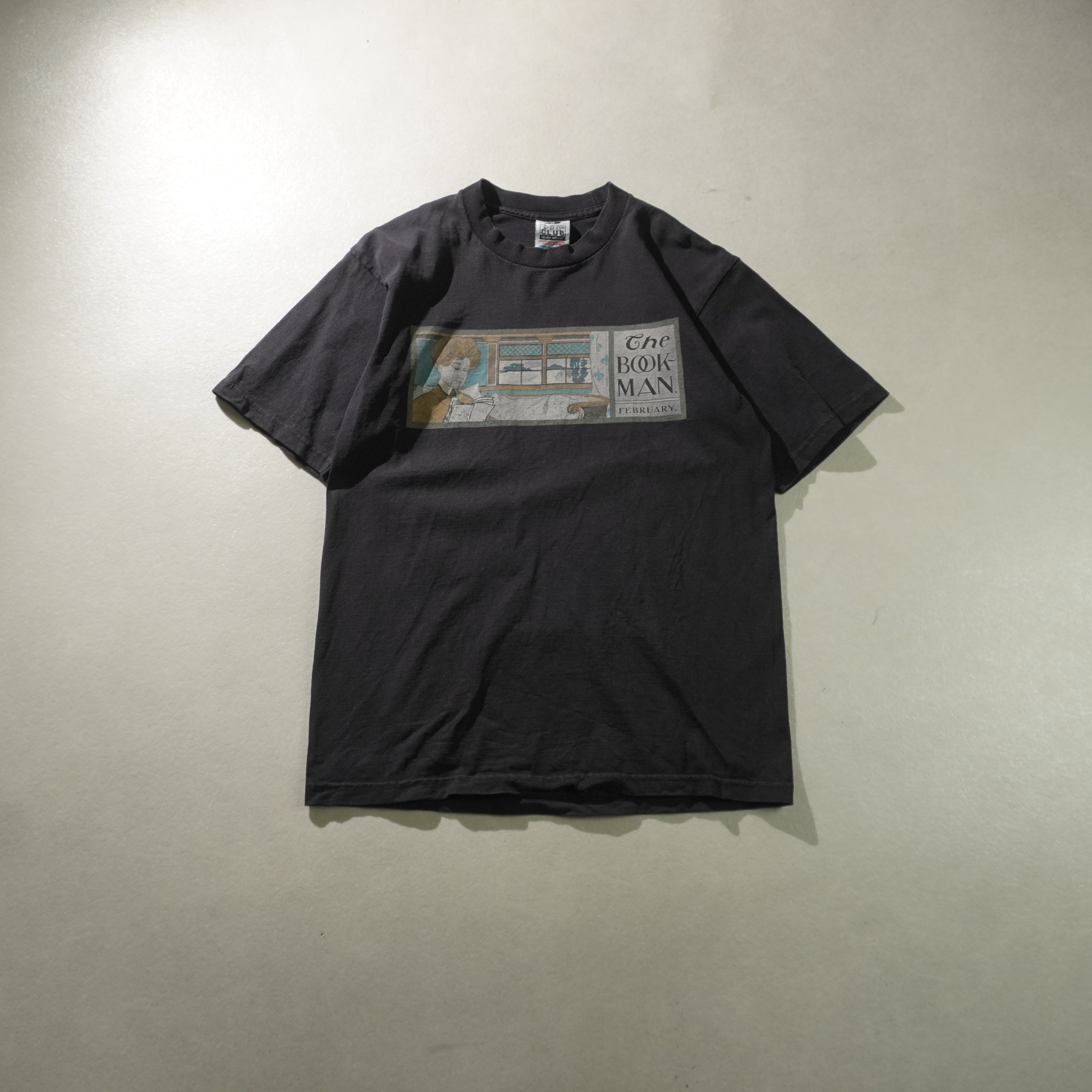 book man tee black size M