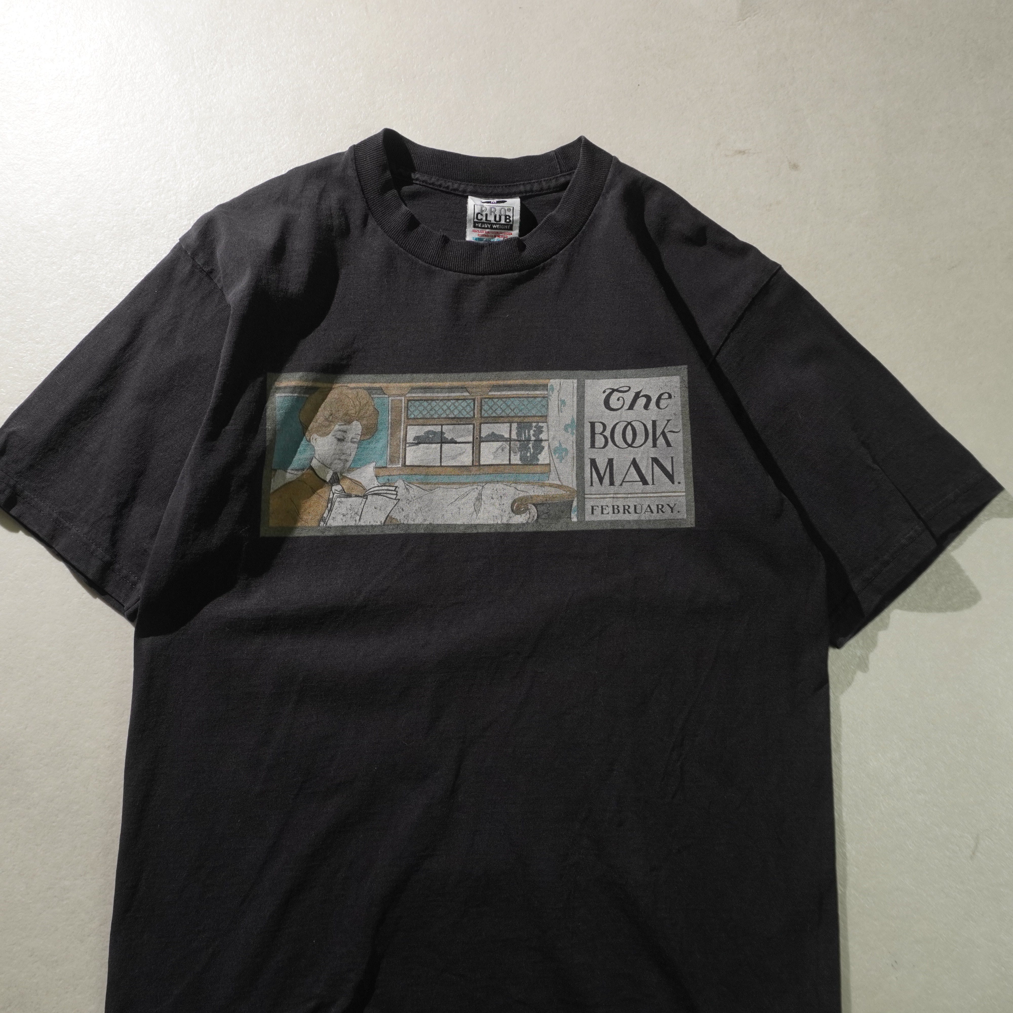 book man tee black size M