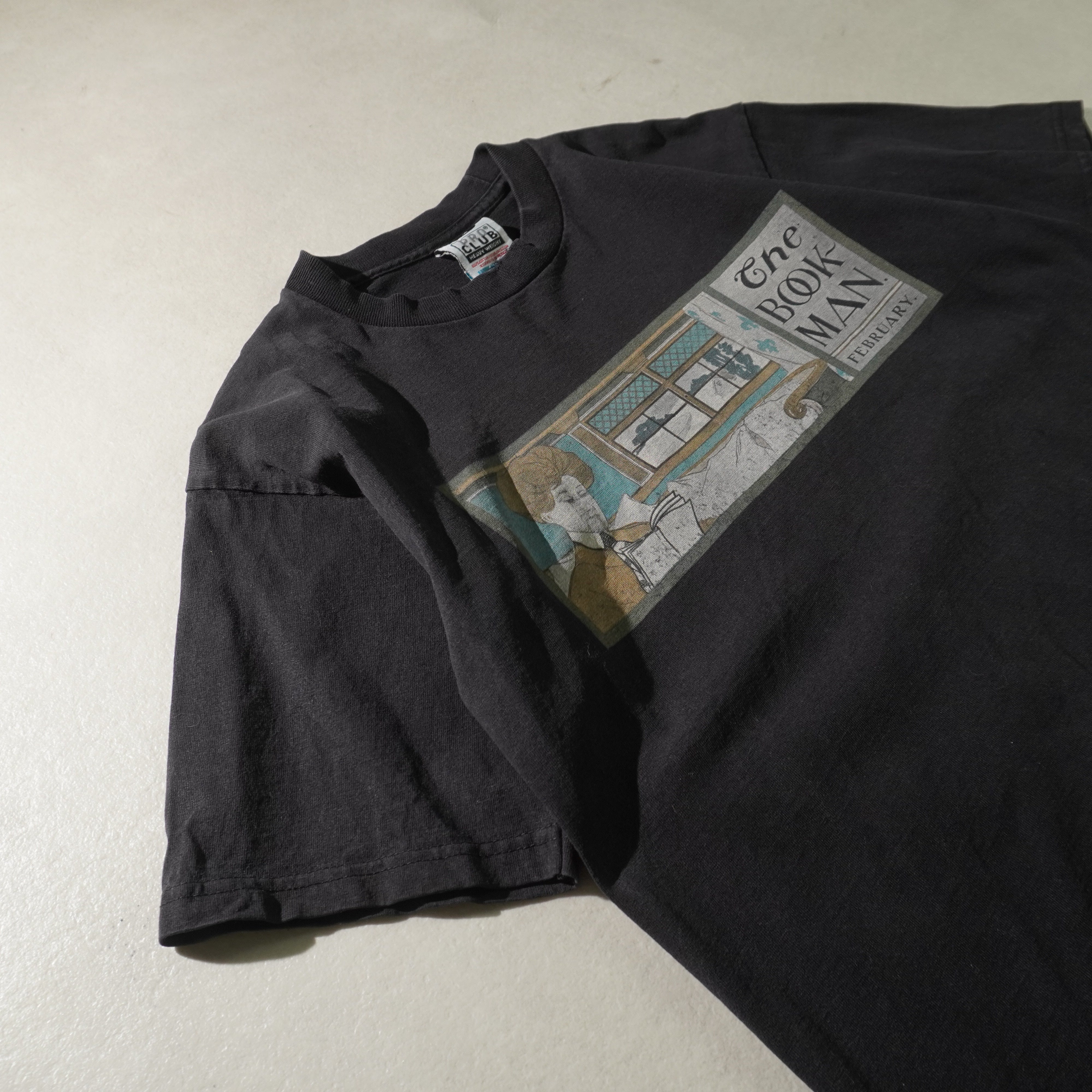 book man tee black size M