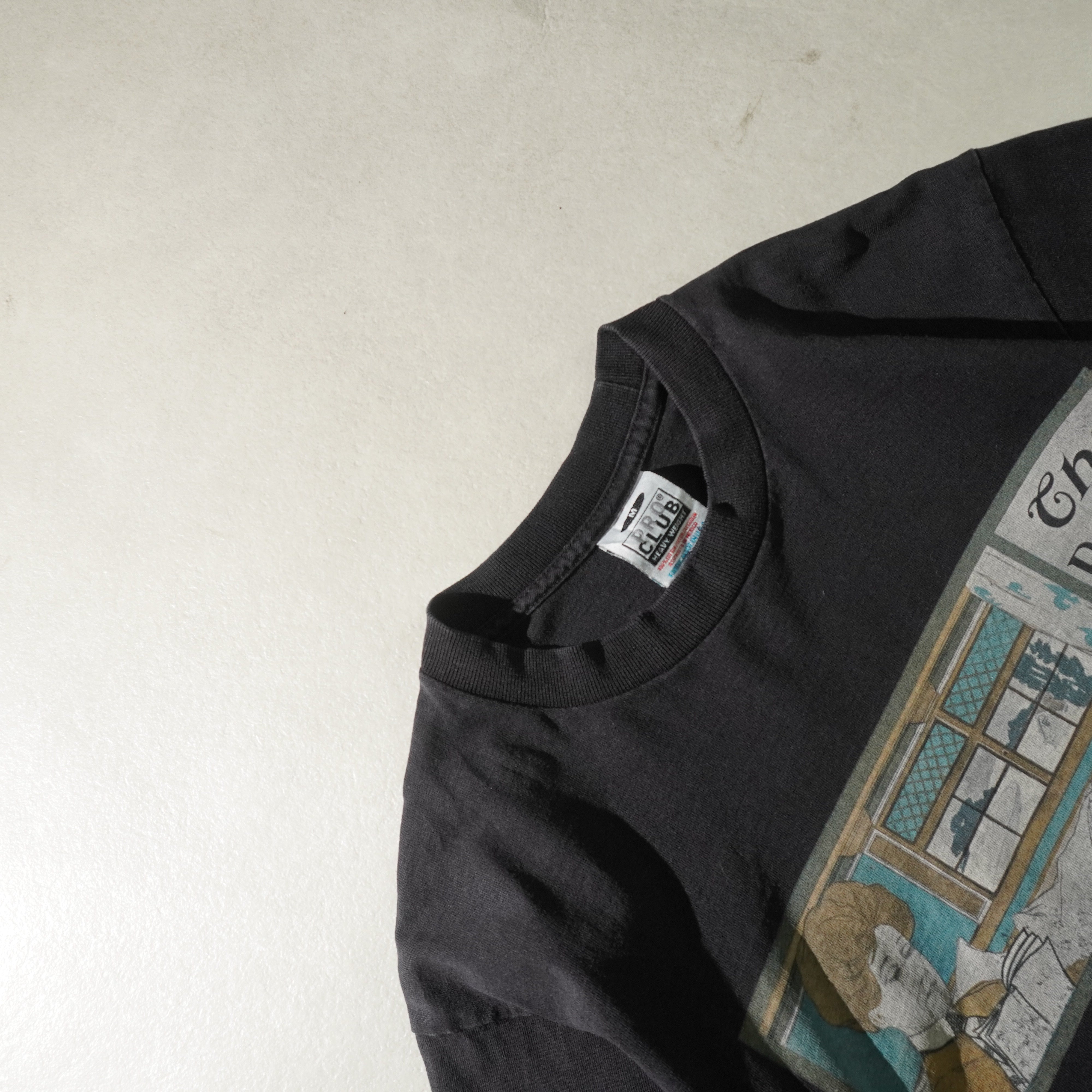 book man tee black size M