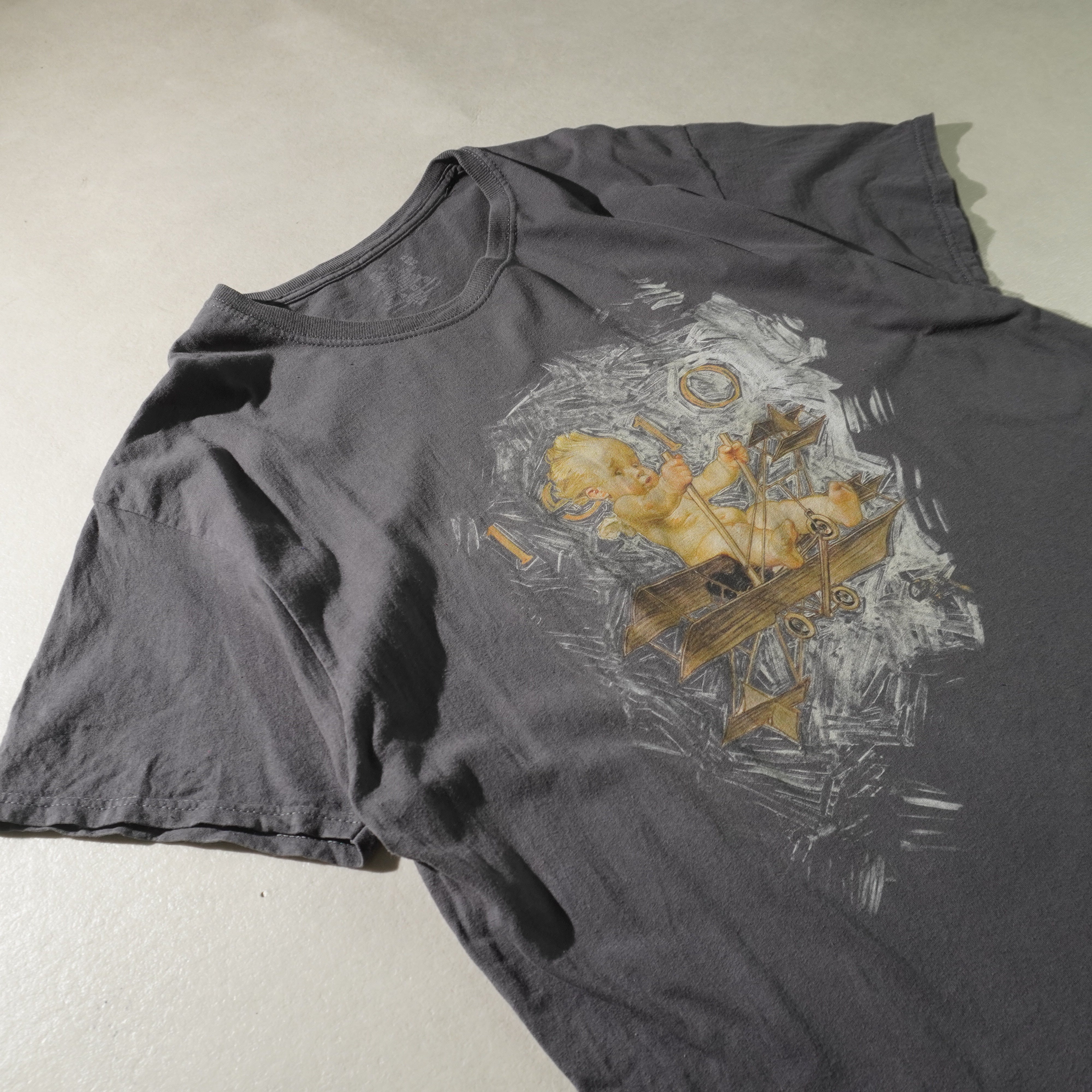 baby tee gray size XL