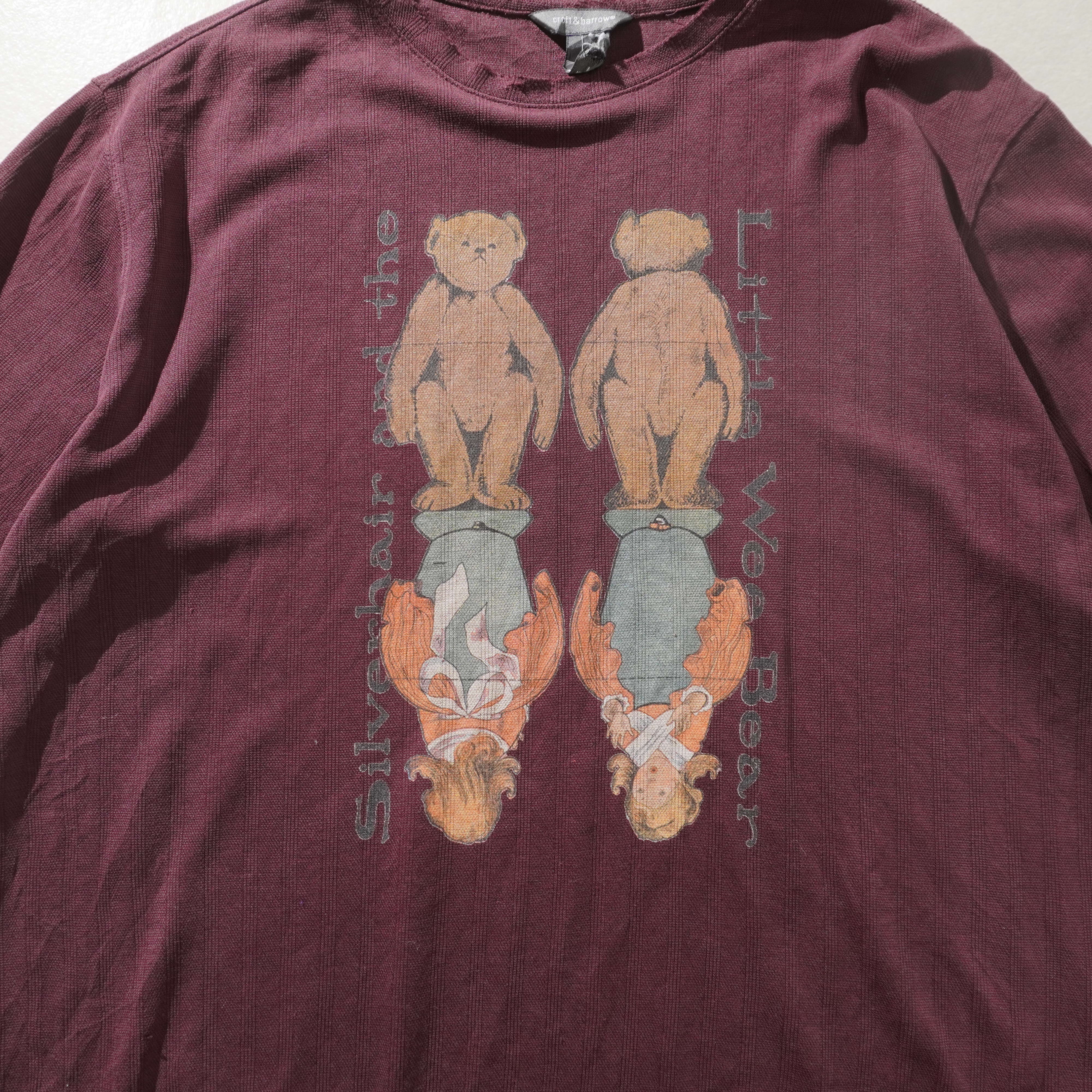 bear & girl tee bordeaux size L