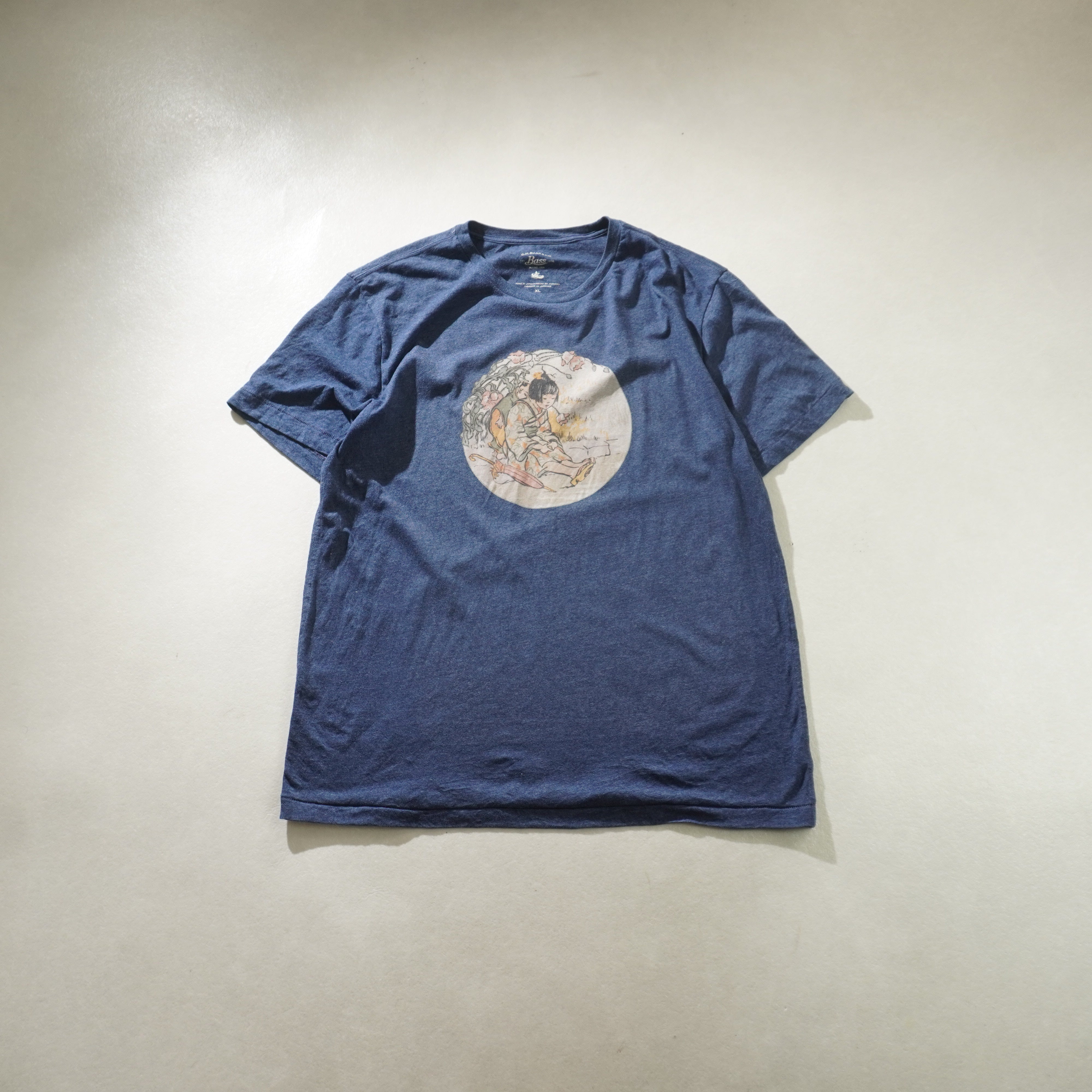 old japan tee navy size XL