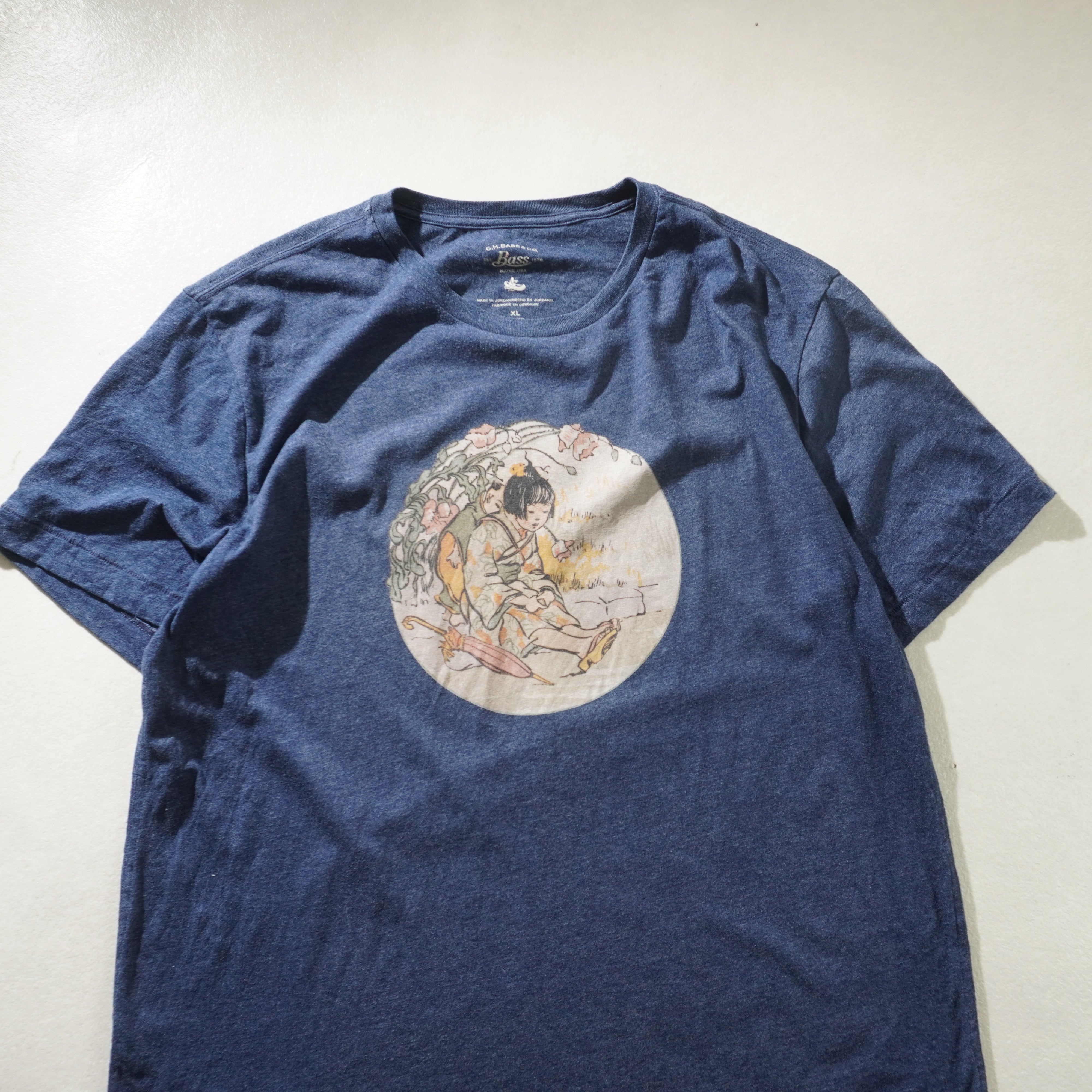 old japan tee navy size XL