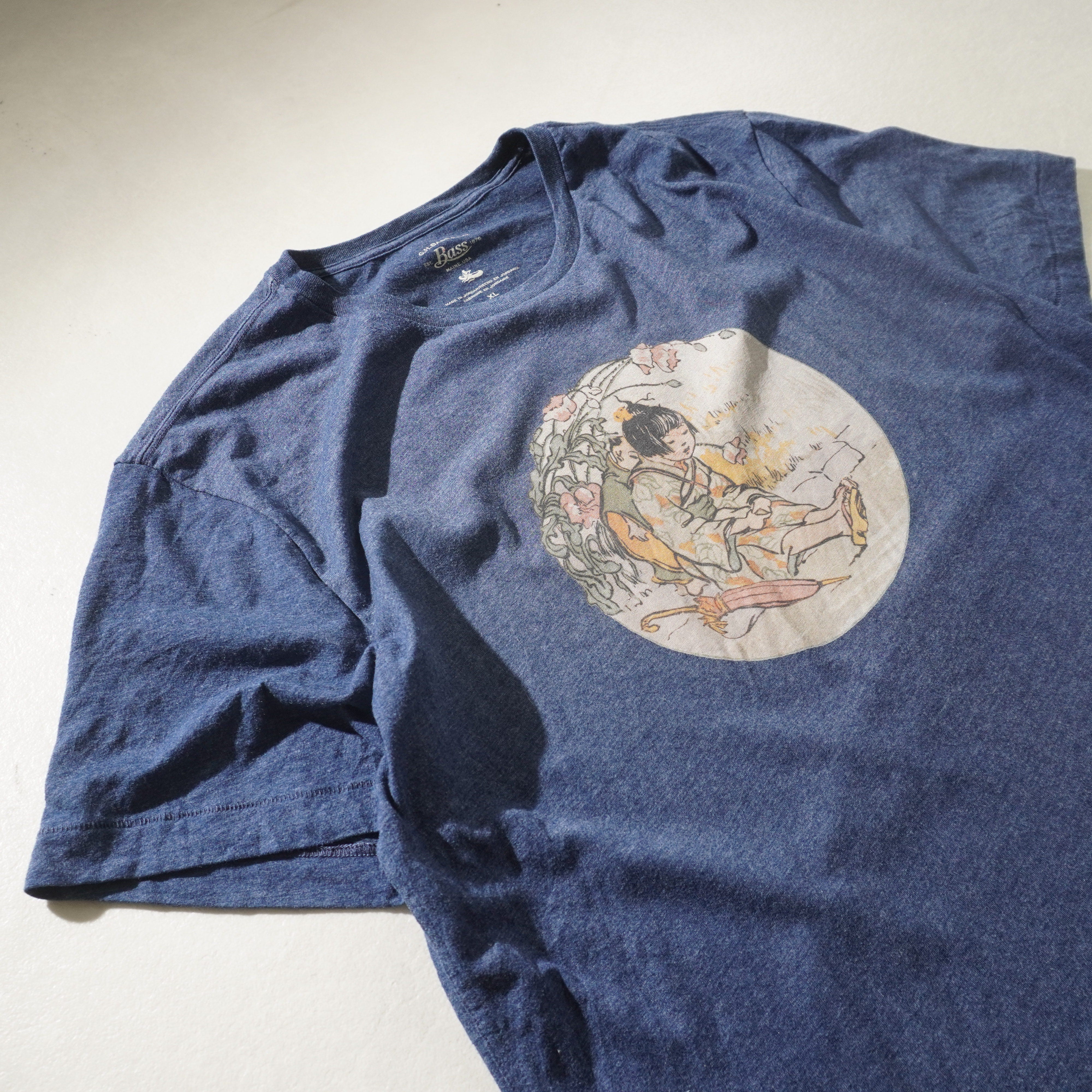 old japan tee navy size XL