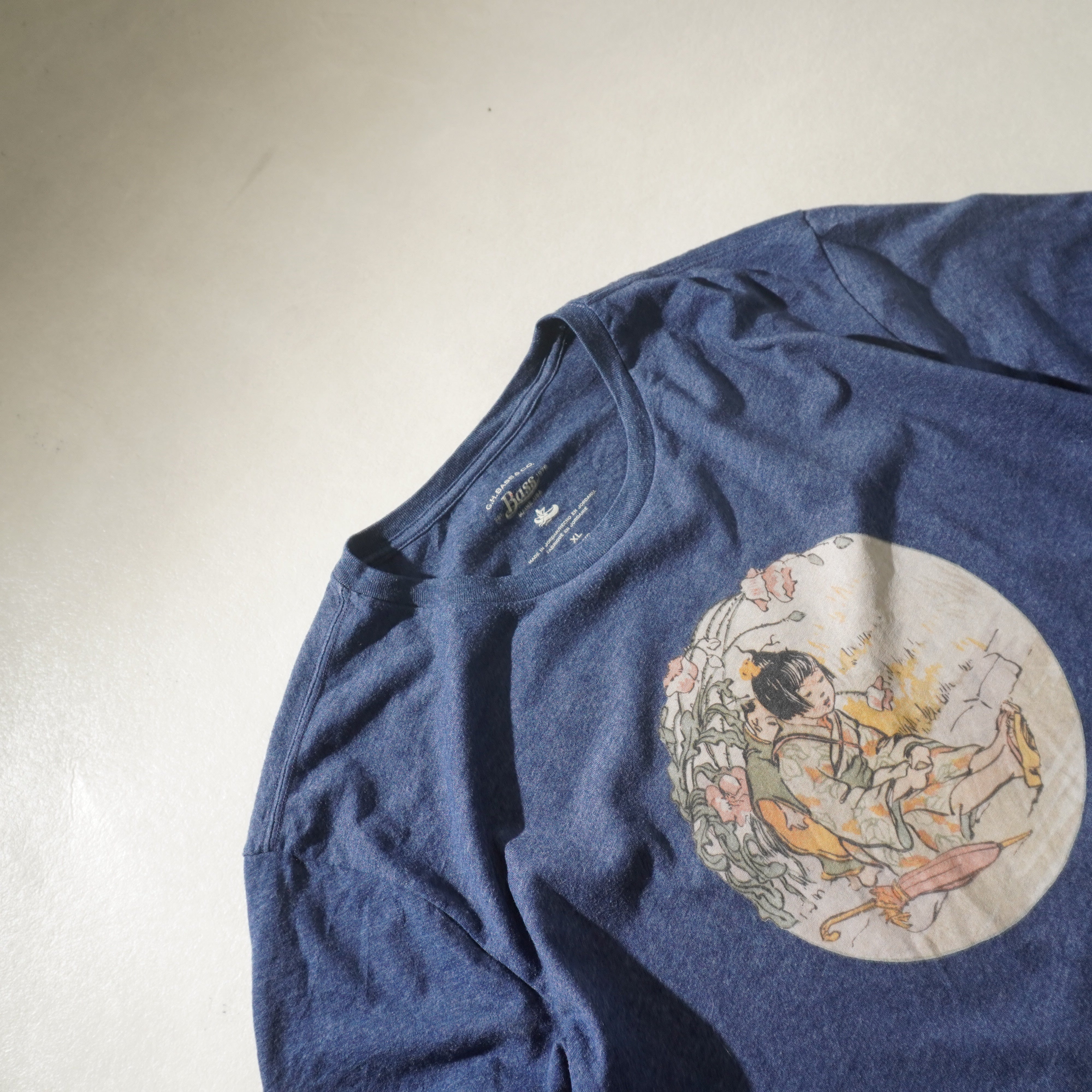 old japan tee navy size XL