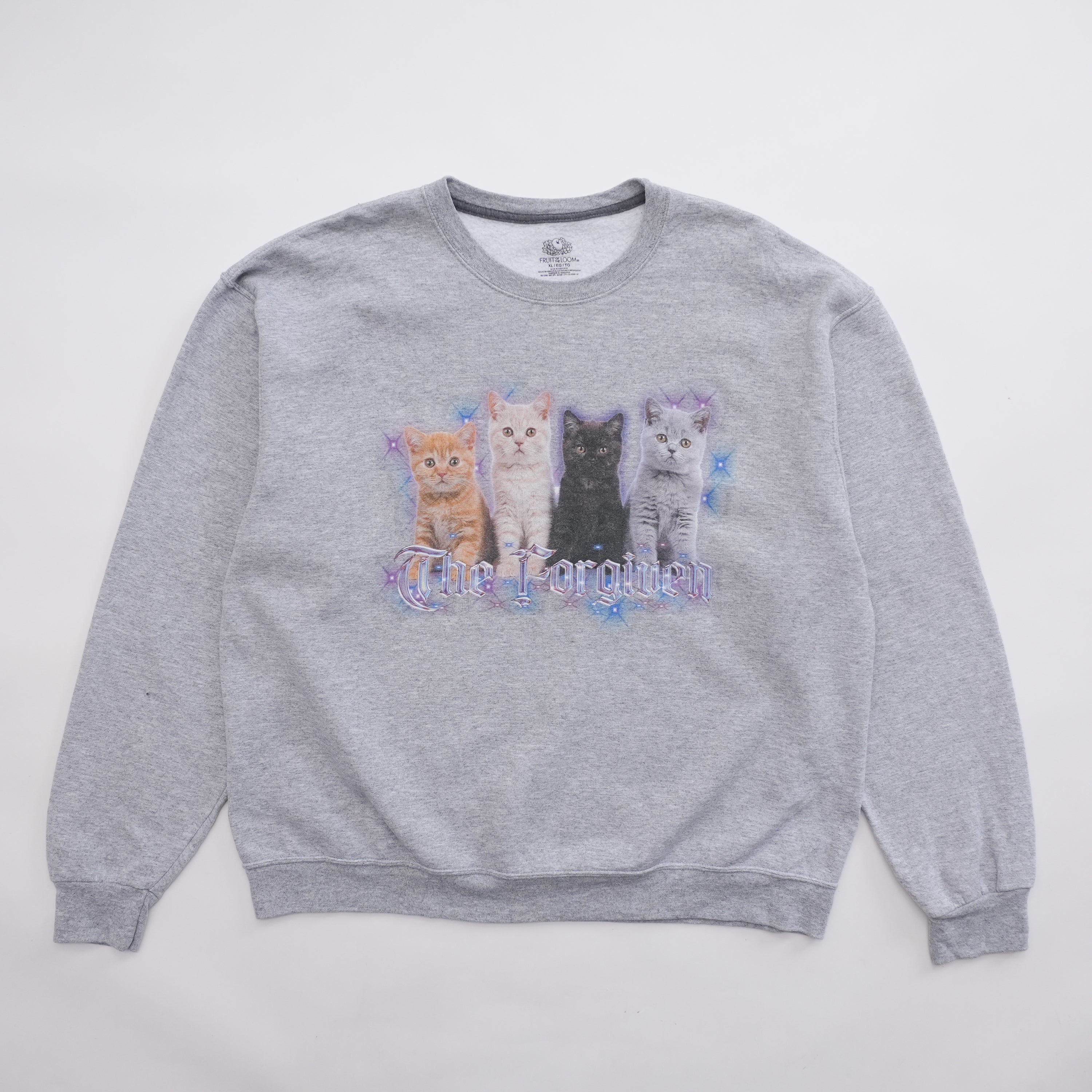 cat sweat light gray size XL