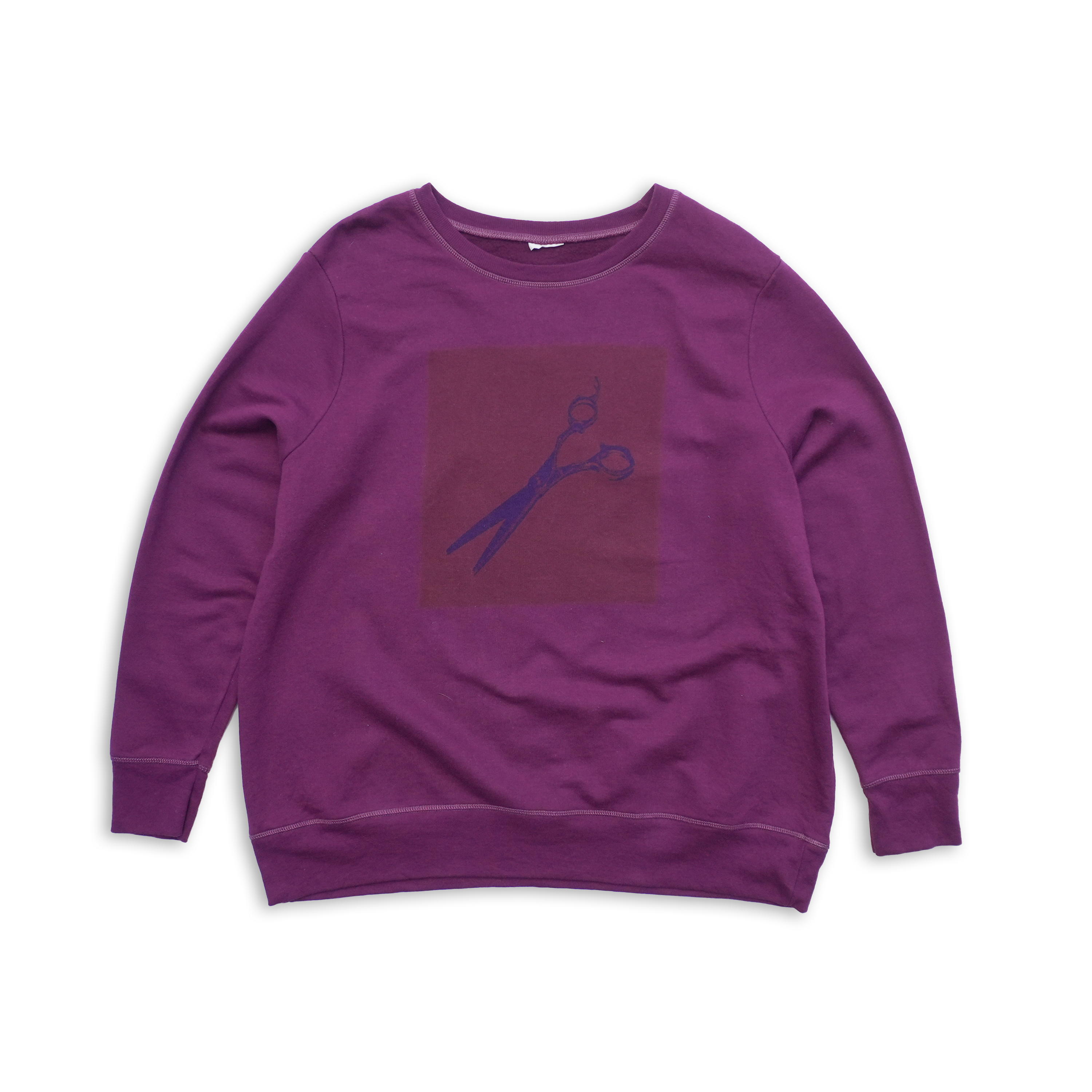 scissors sweat purple size 2XL