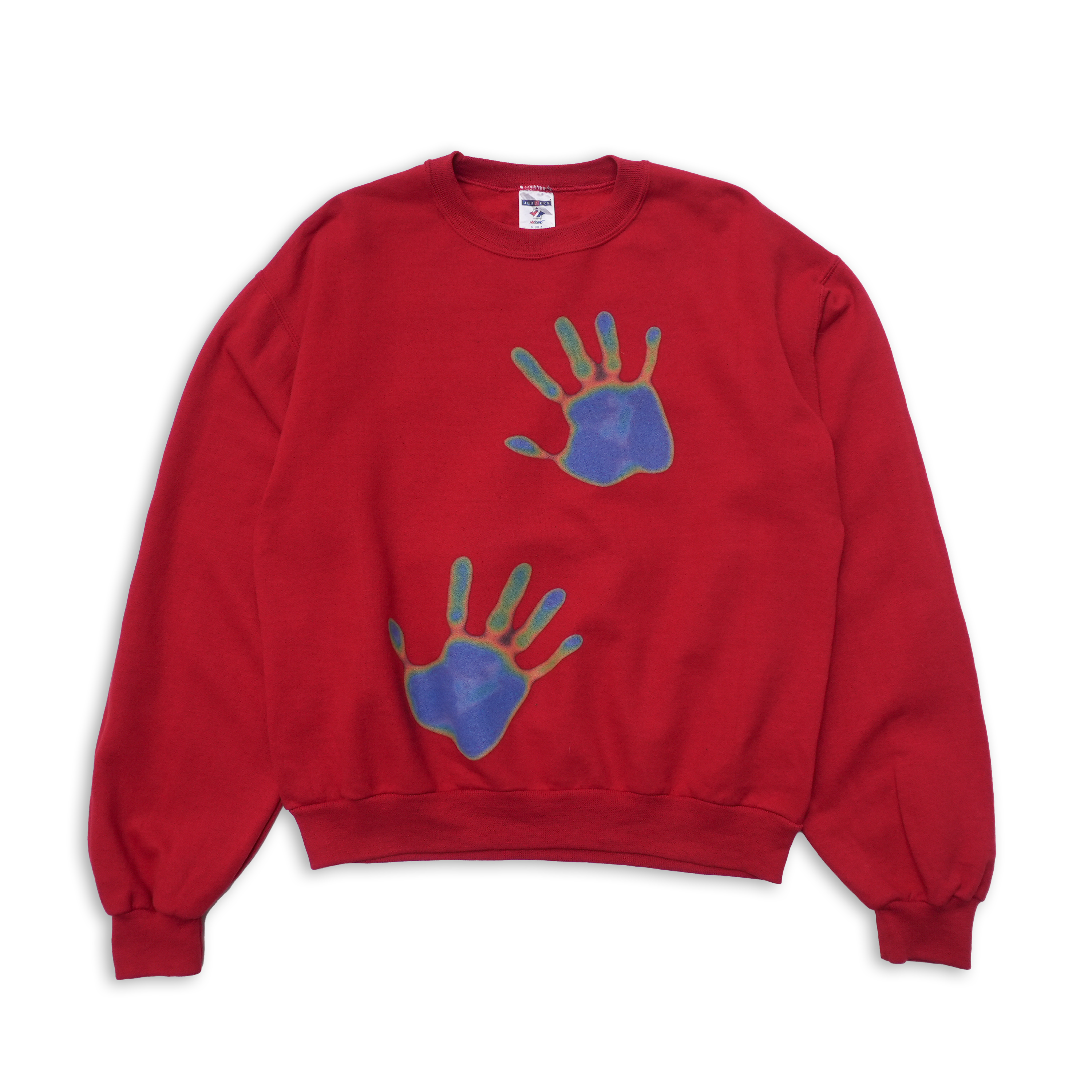 hand sweat red size S