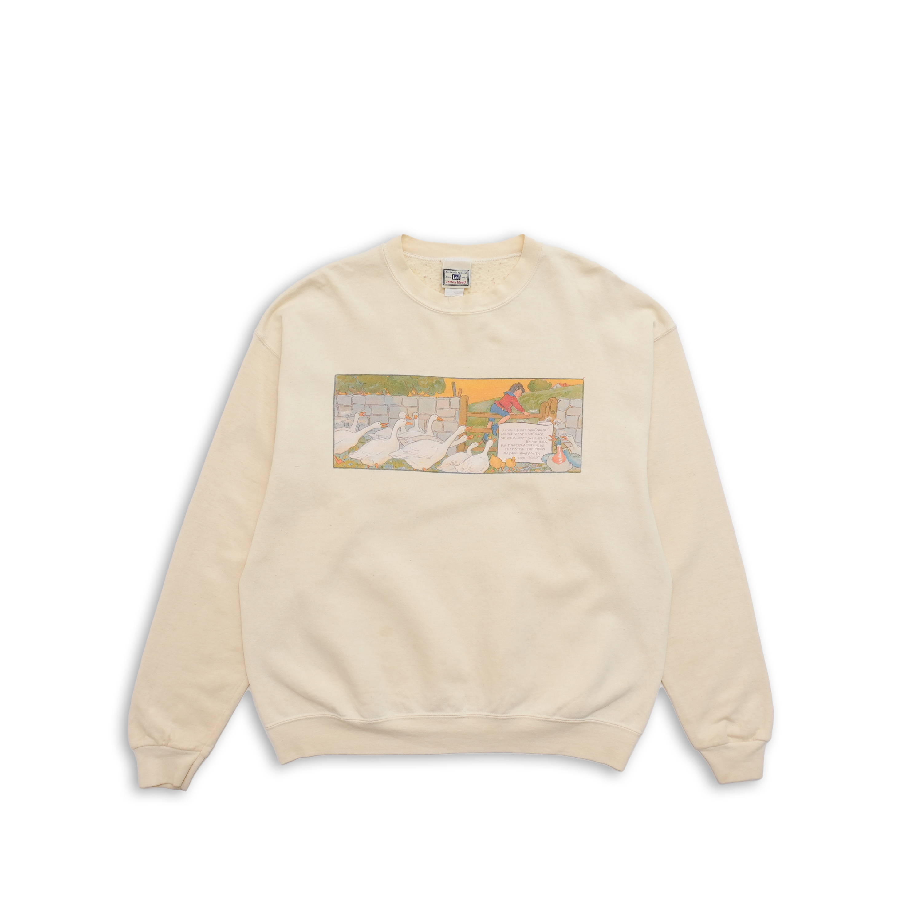 duck & boy sweat light yellow size L