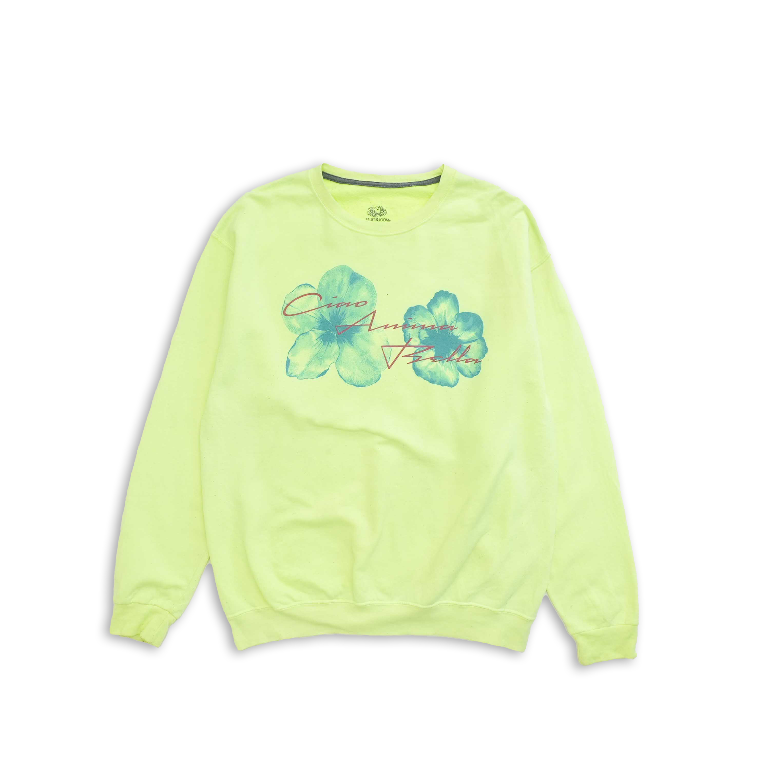 flower sweat neon yellow size L