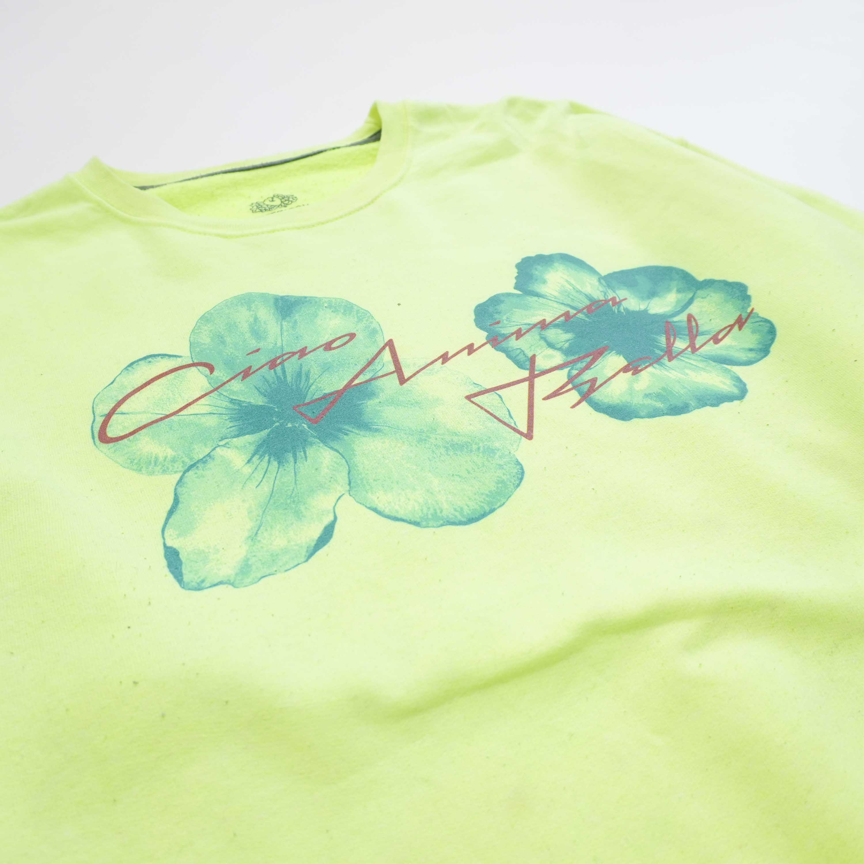 flower sweat neon yellow size L