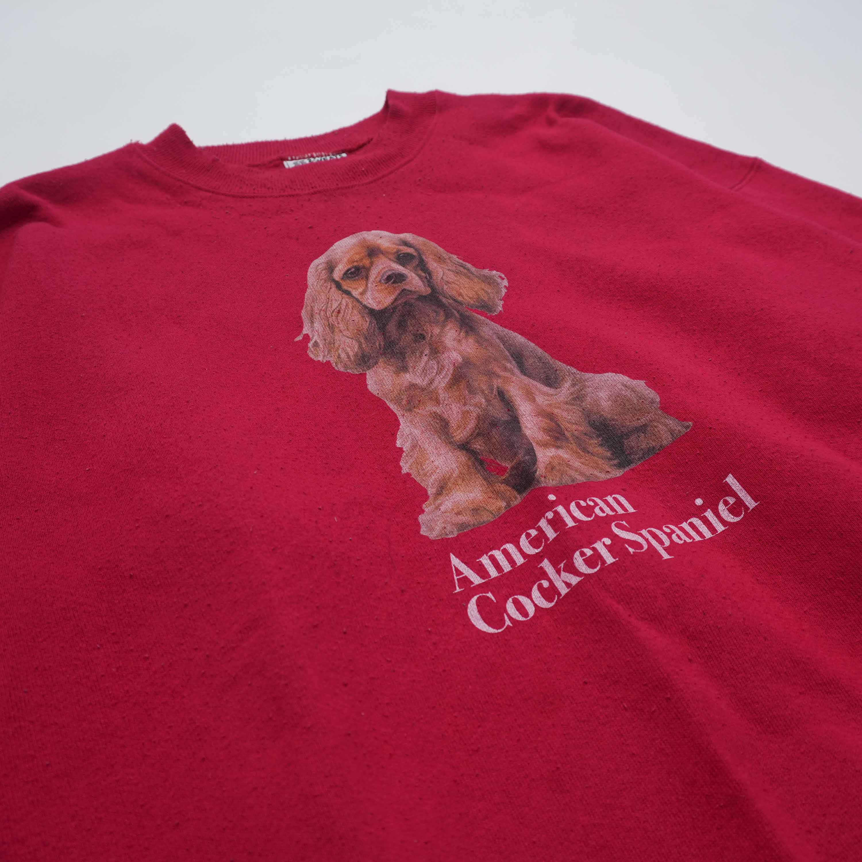 american cocker spaniel sweat red size XL