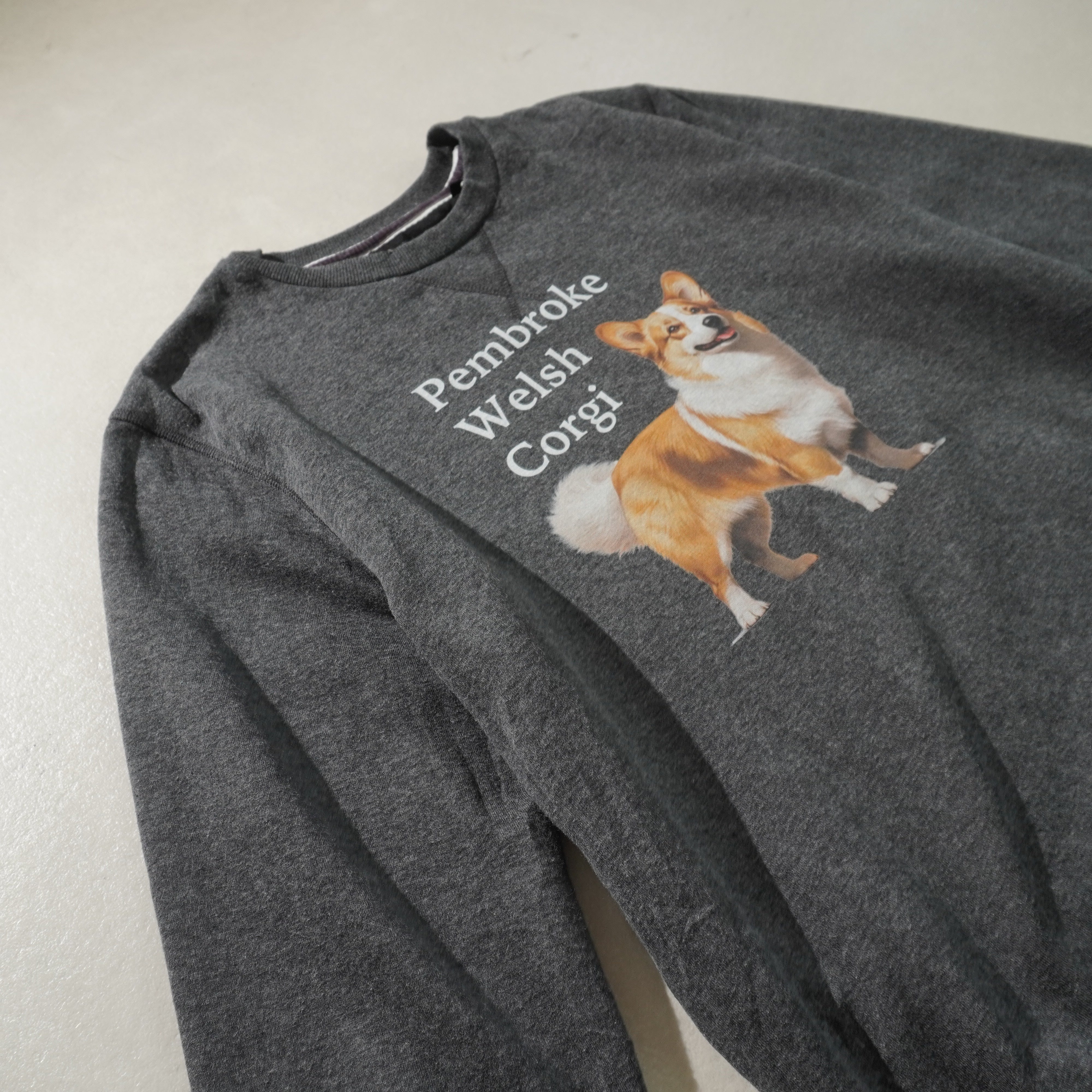 pembroke welsh corgi sweat gray size XL