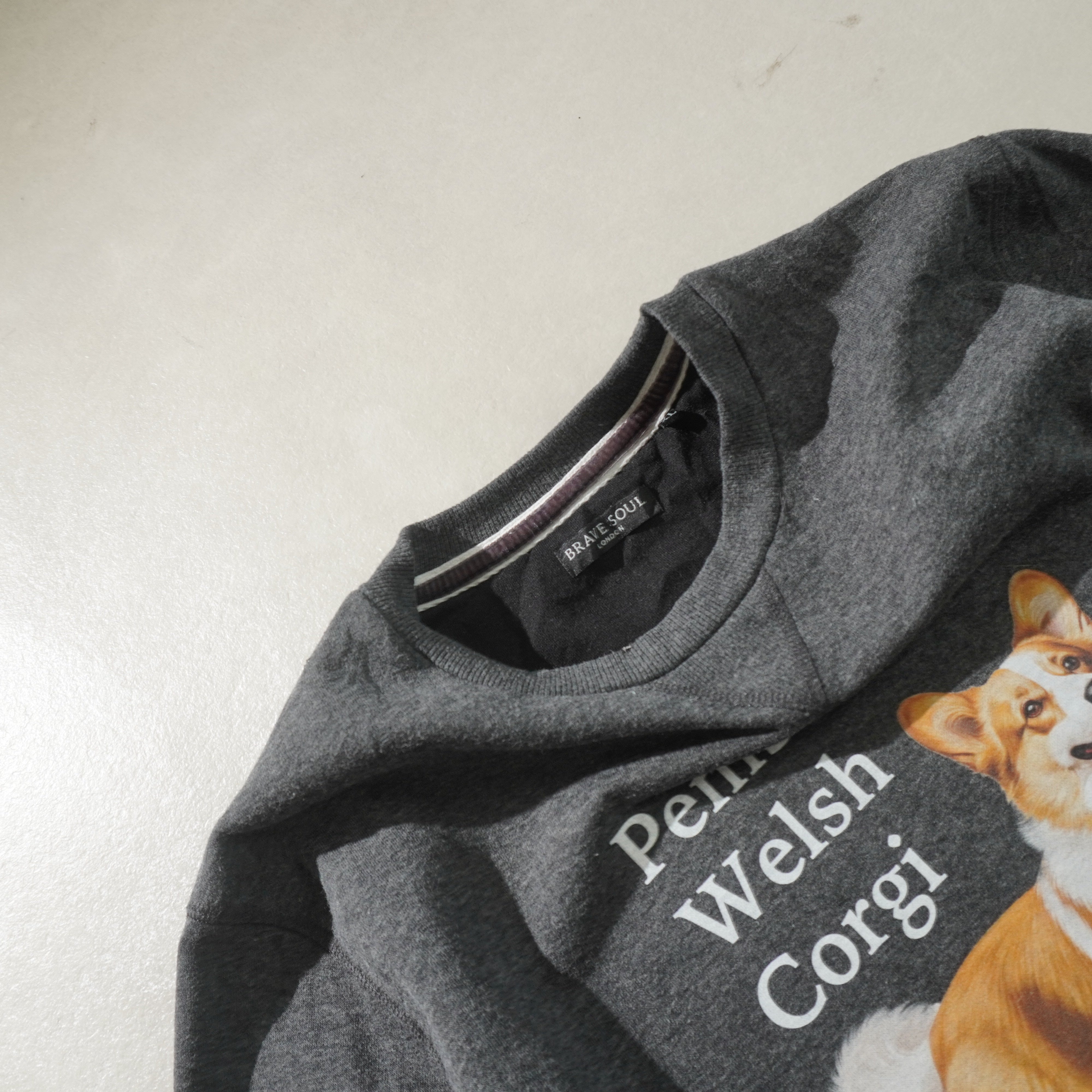 pembroke welsh corgi sweat gray size XL